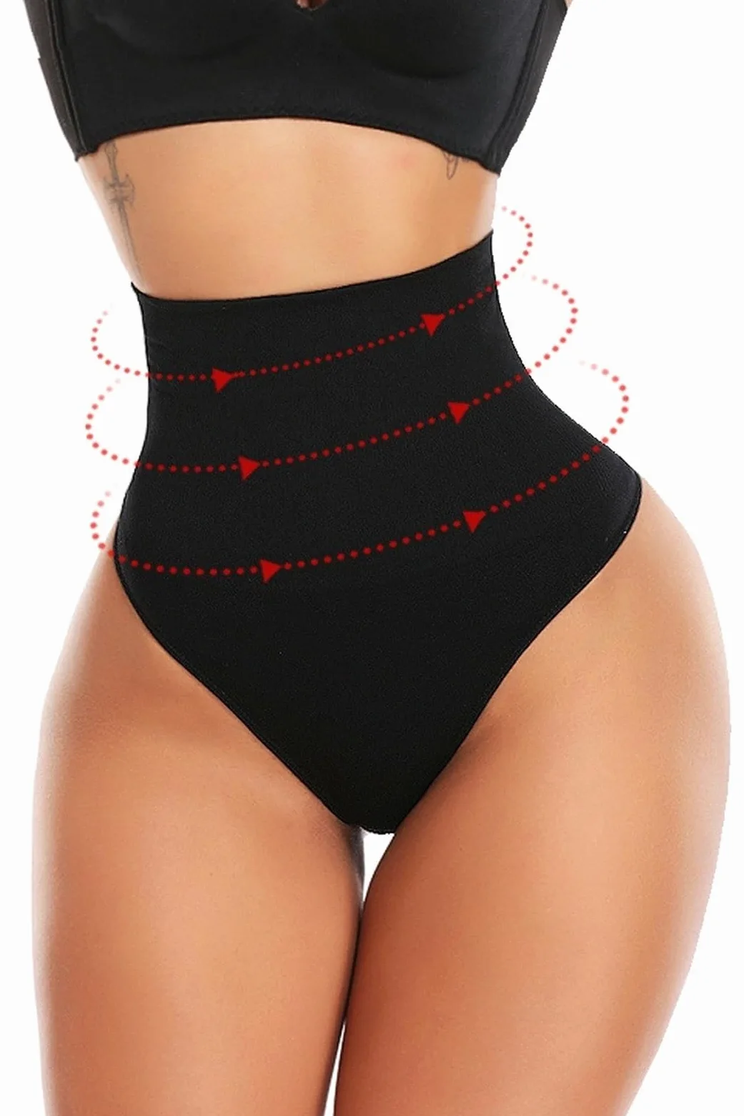 LYGBAOFUL Damskie majtki wyszczuplają o wysokiej talii Bezszwowe stringi Butt Lifter Shapewear Lady Bielizna kontrolująca brzuch