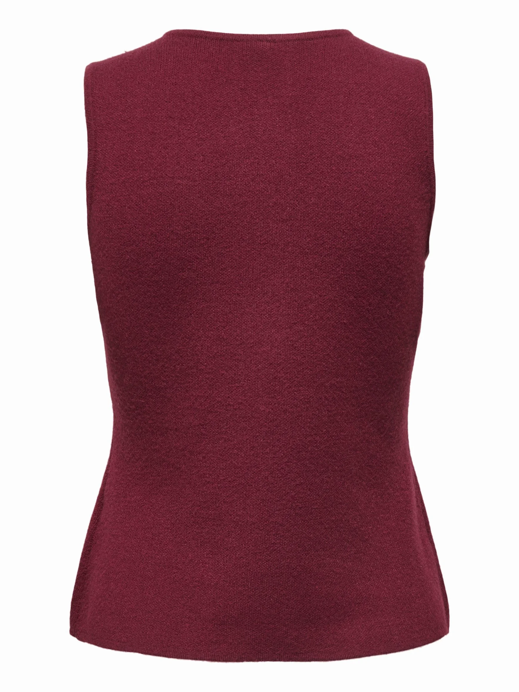 Onlibi Button Sl Vest Cc Knt Zinfandel S