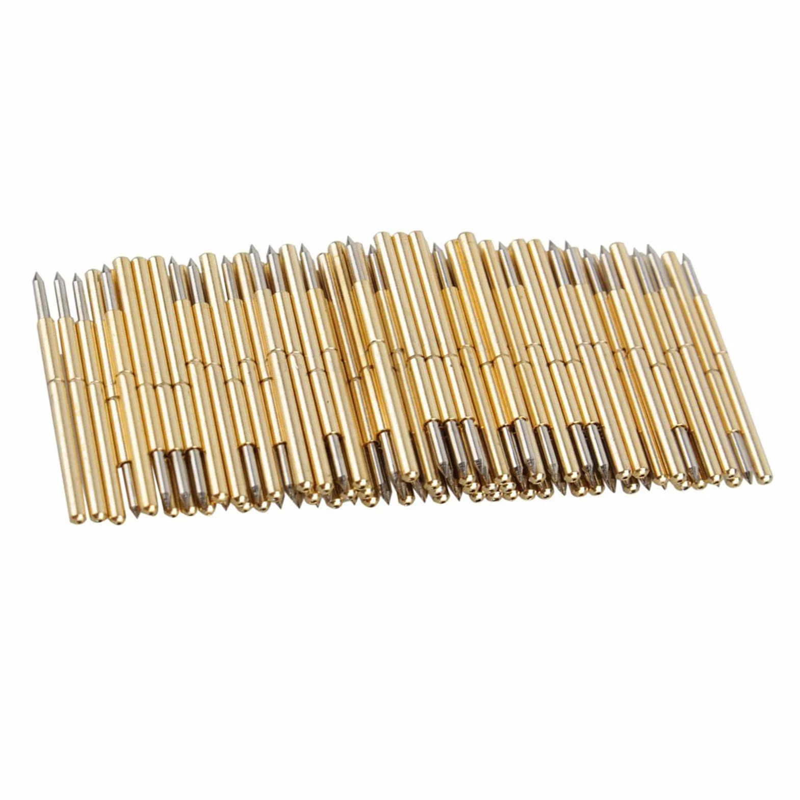 100pcs Spring,Spring Loaded Spring Probe,Spring Test Probe Pin Test Pogo P75 Pogo Test Probe Pogo Pin Test Tools Needle Straight Up Pointed Type PCB Testing Pin Spring