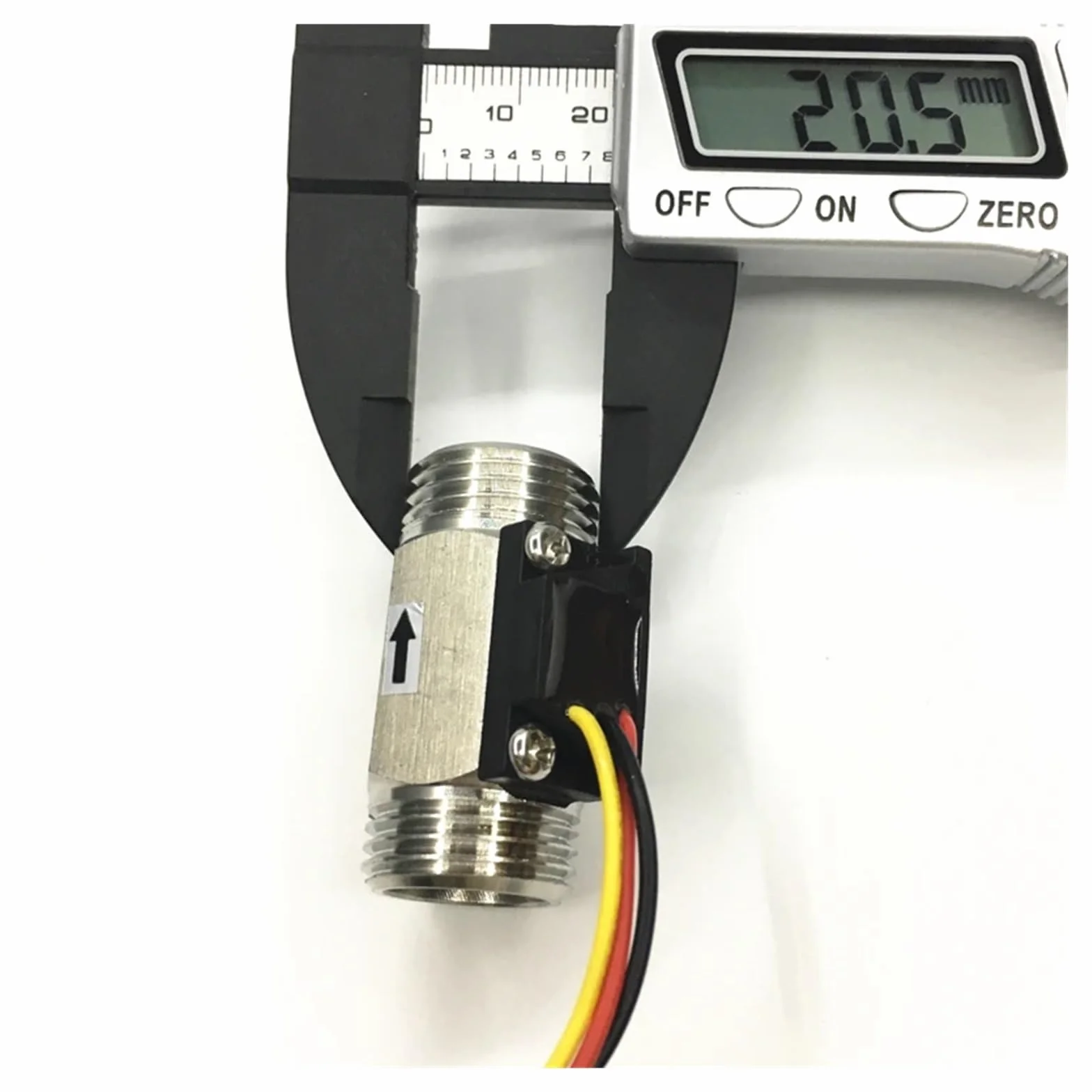 Cyfrowy przepływomierz G1/2" 1~30L/Min Efekt Halla Czujnik przepływu wody ze stali nierdzewnej Miernik NPN Impuls DN15 Przepływ wody turbiny Przepływomierz turbinowy (Color : 5-24Vdc, Size : 1)