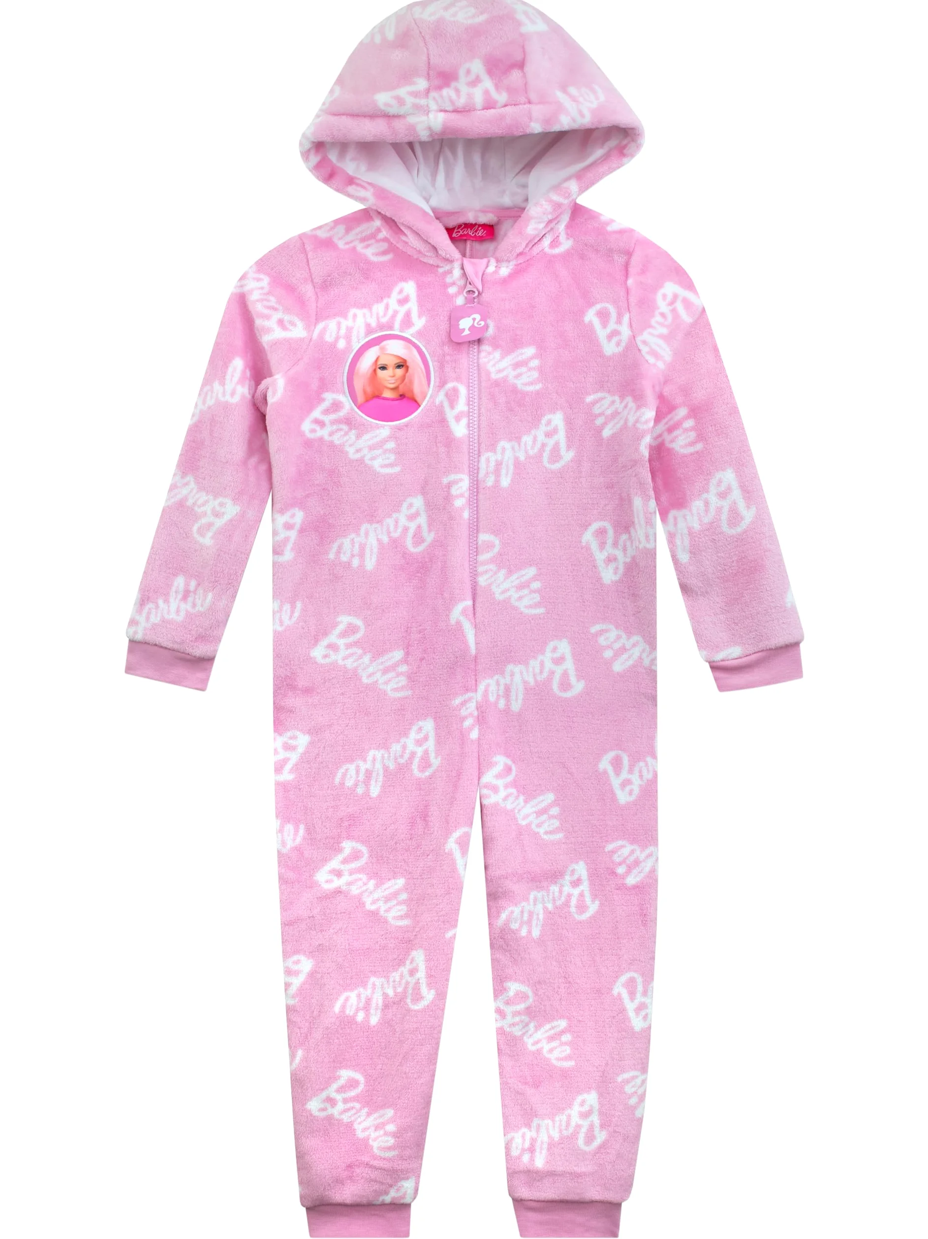 Barbie Onesie dla dziewczynek Różowa polarowa piżama dzieci Rozmiary 5-13 lat