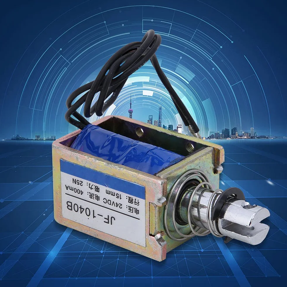 Elektromagnes push-pull o niskim tarciu 15mm antyutleniający elektromagnetyczny elektromagnetyczny 25N 24V JF-1040B Łatwa instalacja do automatów sprzedających