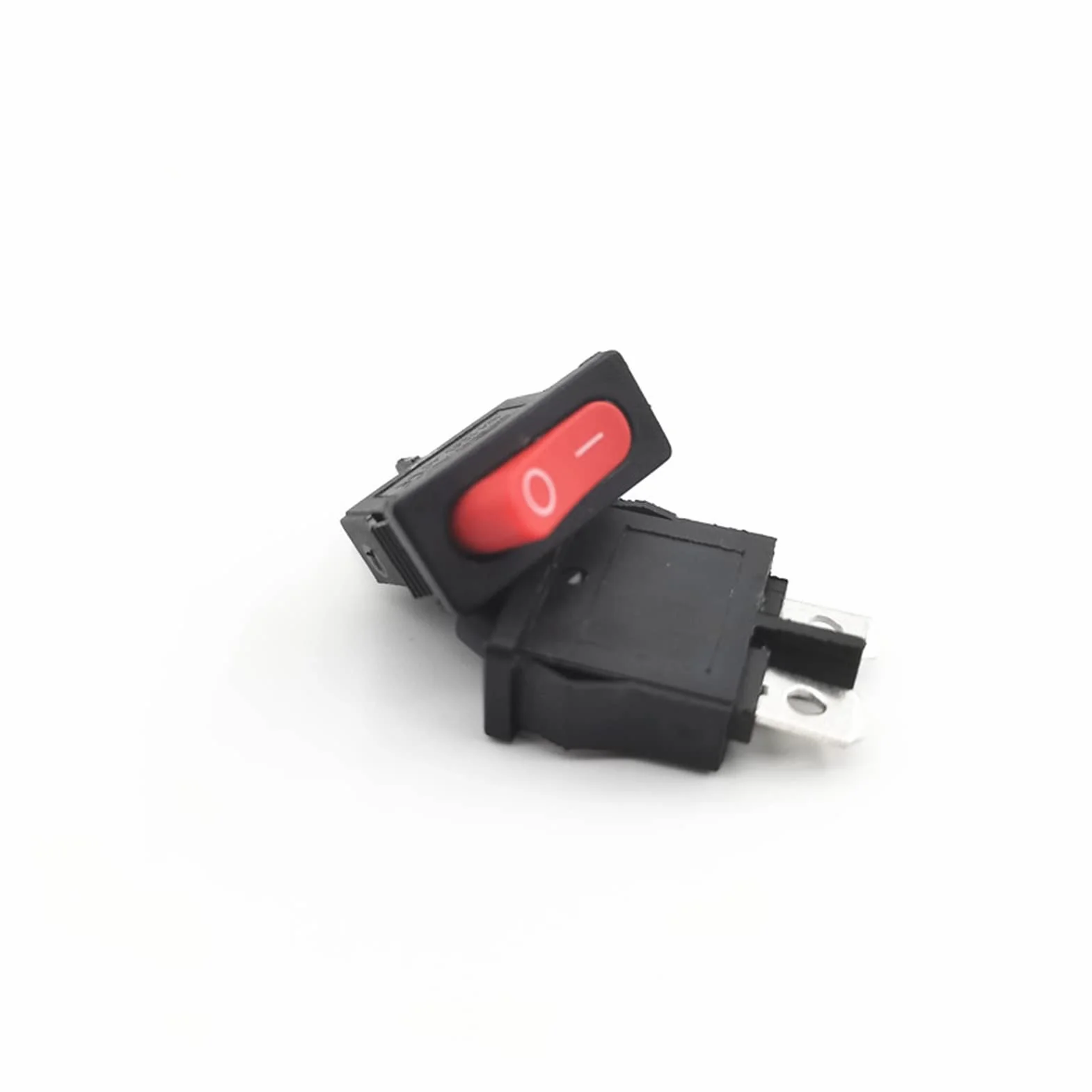 ELTOX Przełącznik kołyskowy 5 sztuk KCD1-110 10x22mm Czarny Super cienki przełącznik kołyskowy NO/Off 2 piny Mały Instrument Power Switch (Color : Noir)