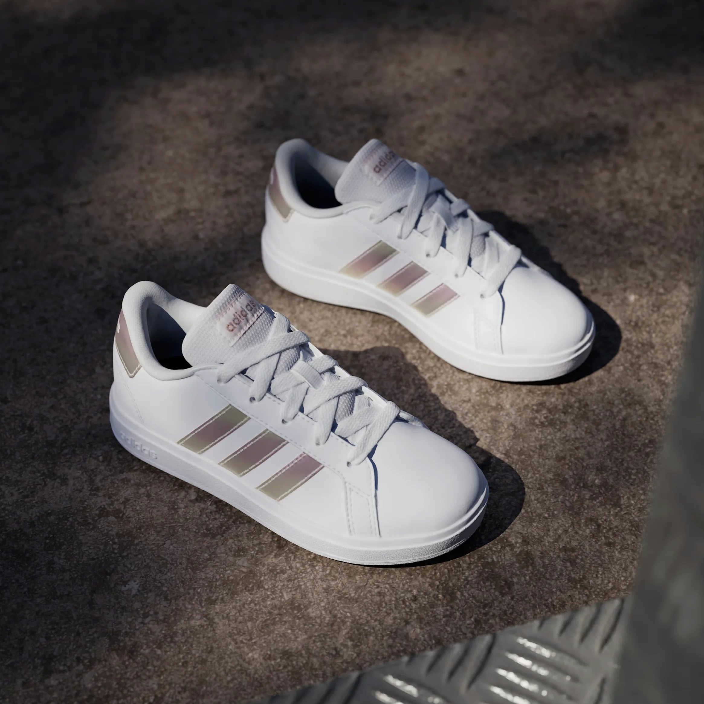 adidas Uniseks - dzieci Grand Court Lifestyle Lace Tennis ShoesButy tenisowe