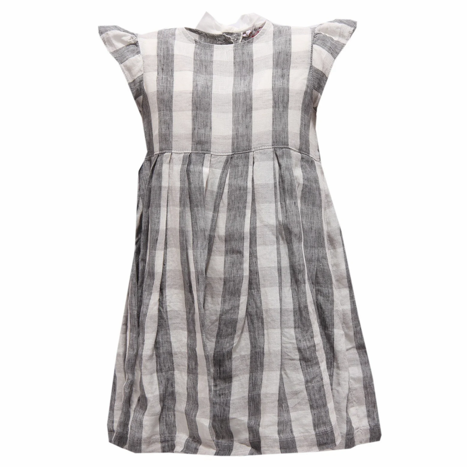 8757R vestito bimba IL GUFO lino grigio abito dress kid-18 MONTHS