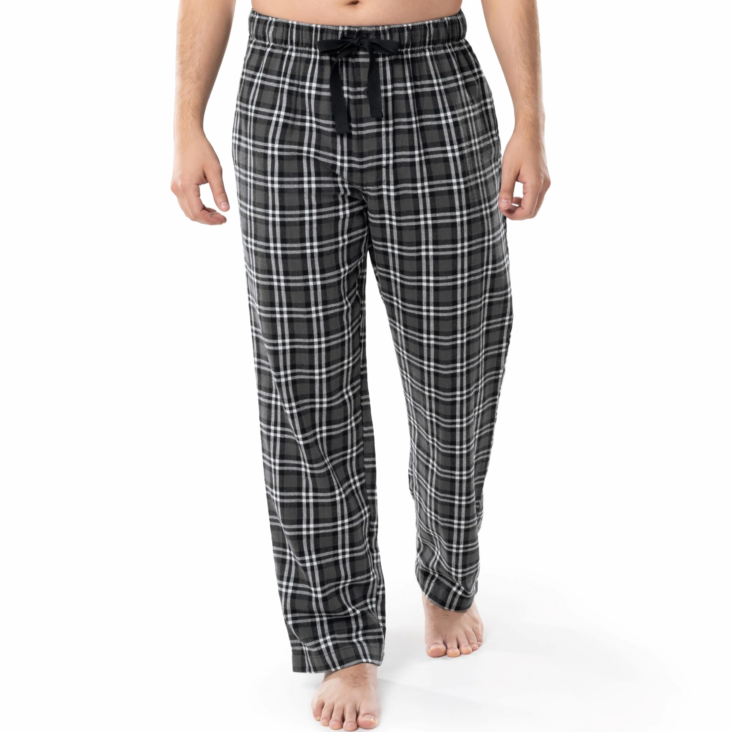 Fruit of the Loom Męskie spodnie piżamowe z flaneli plecionej