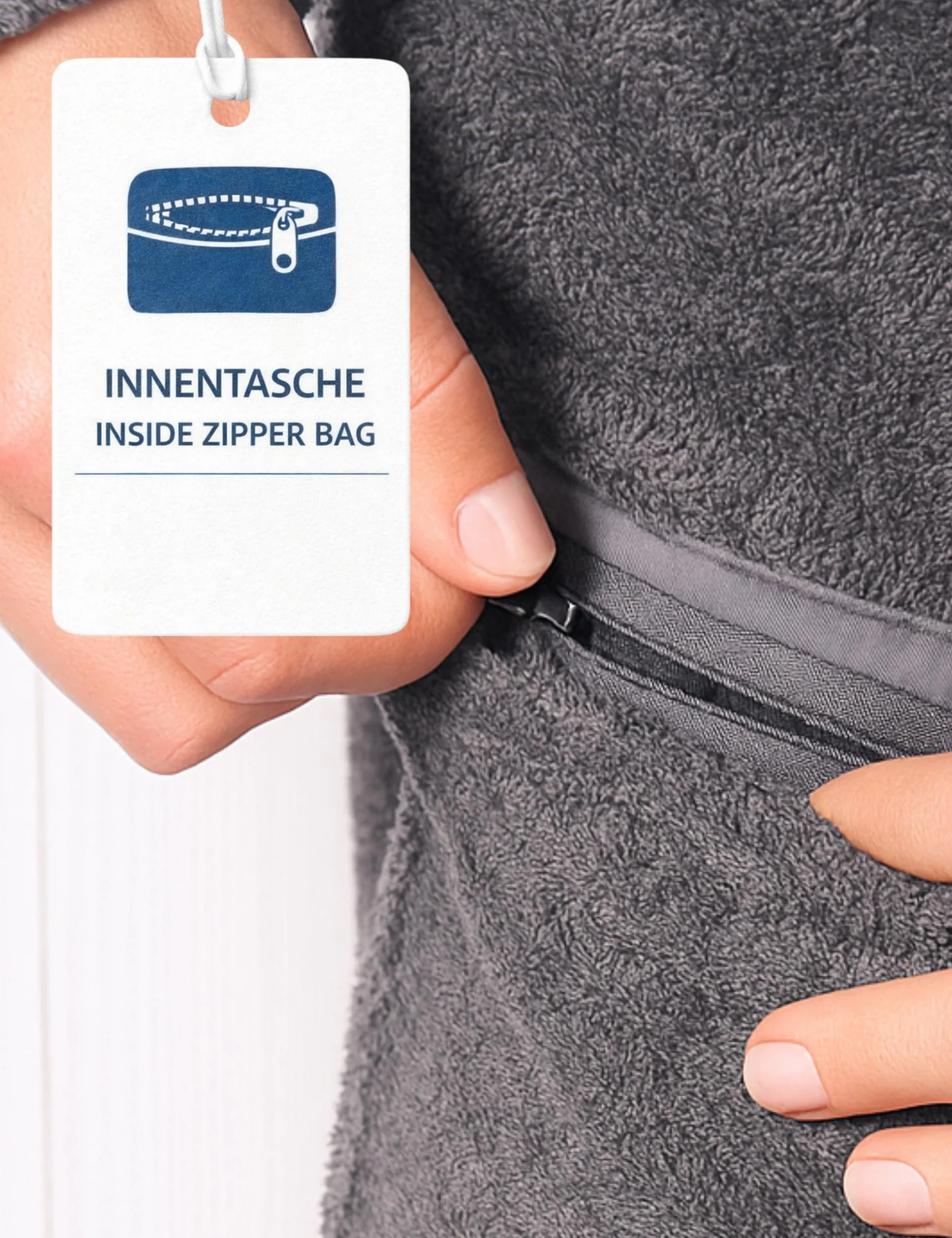 Morgenstern szlafrok męski z kapturem frotte 100% Bawełna
