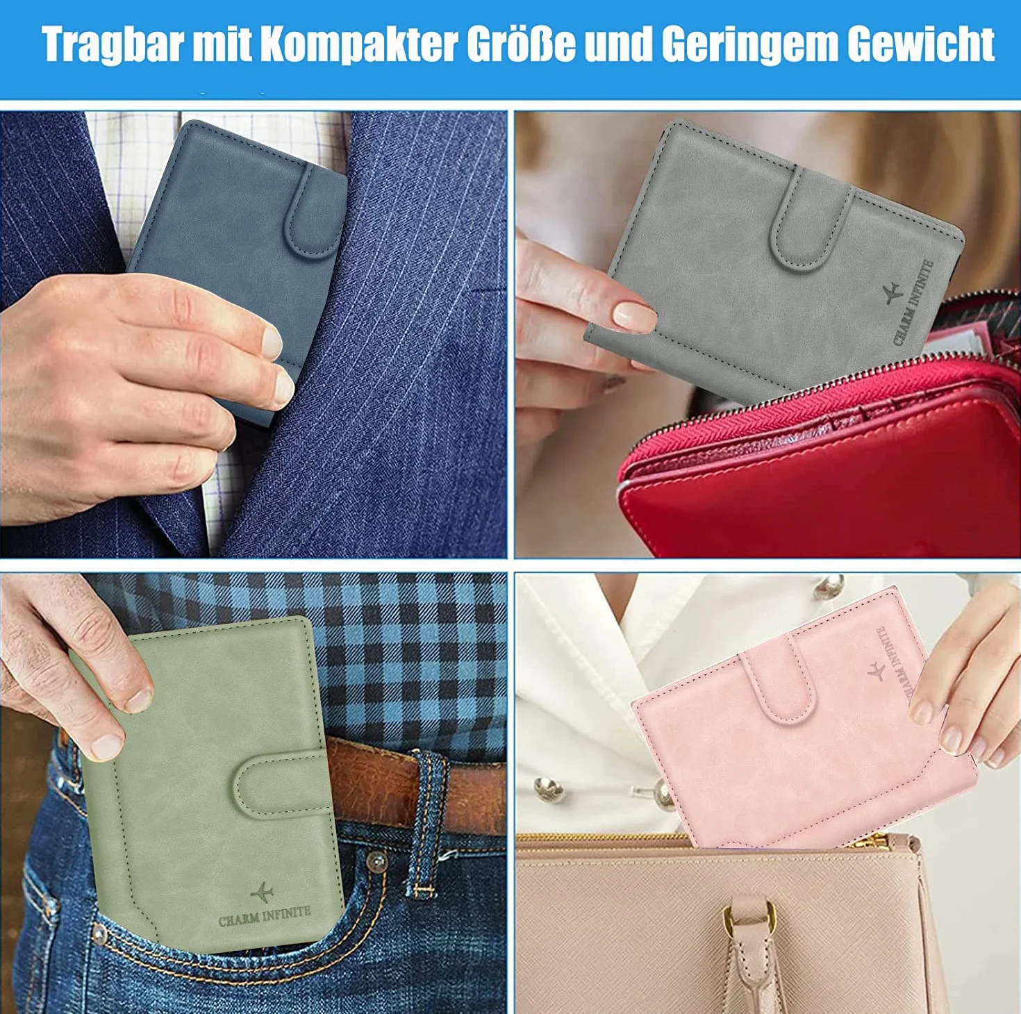 Toctax etui na kartę szczepień o wyglądzie skóry – 14,8 cm x 11 cm – ochronne etui na dowód szczepień z miejscem na karty