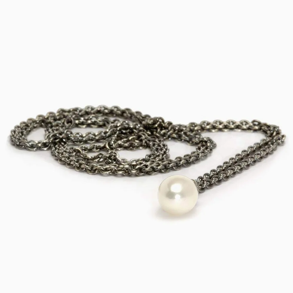 Trollbeads Sterling Silber Halskette mit Perle 120 cm TAGFA-00025