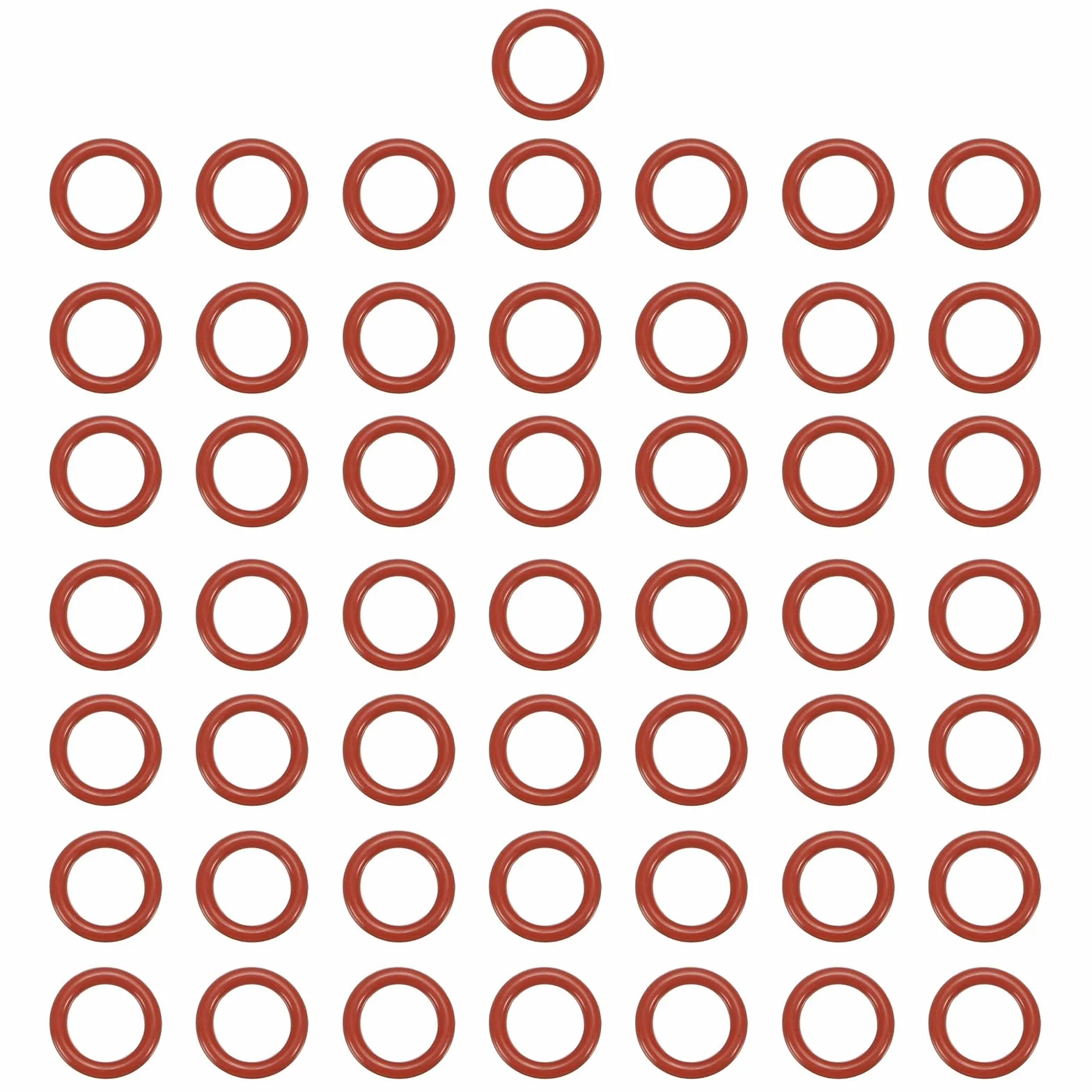 QUARKZMAN Silikonowy o-ring 9 mm ID 13 mm OD 2 mm szerokość metryczna uszczelka VMQ, zamiennik durometru 50 A, do naprawy zaworów armatury sanitarnej (czerwona, opakowanie 50)