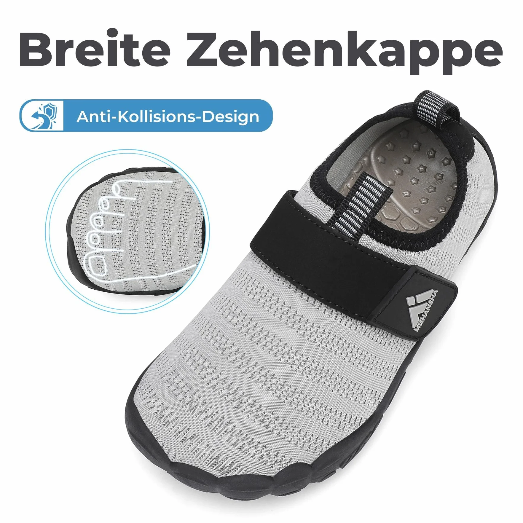 Mishansha Buty do wody, szybkoschnące, chłopięce, antypoślizgowe, do nurkowania, na plażę, do surfingu, rozmiar 24-35 EU