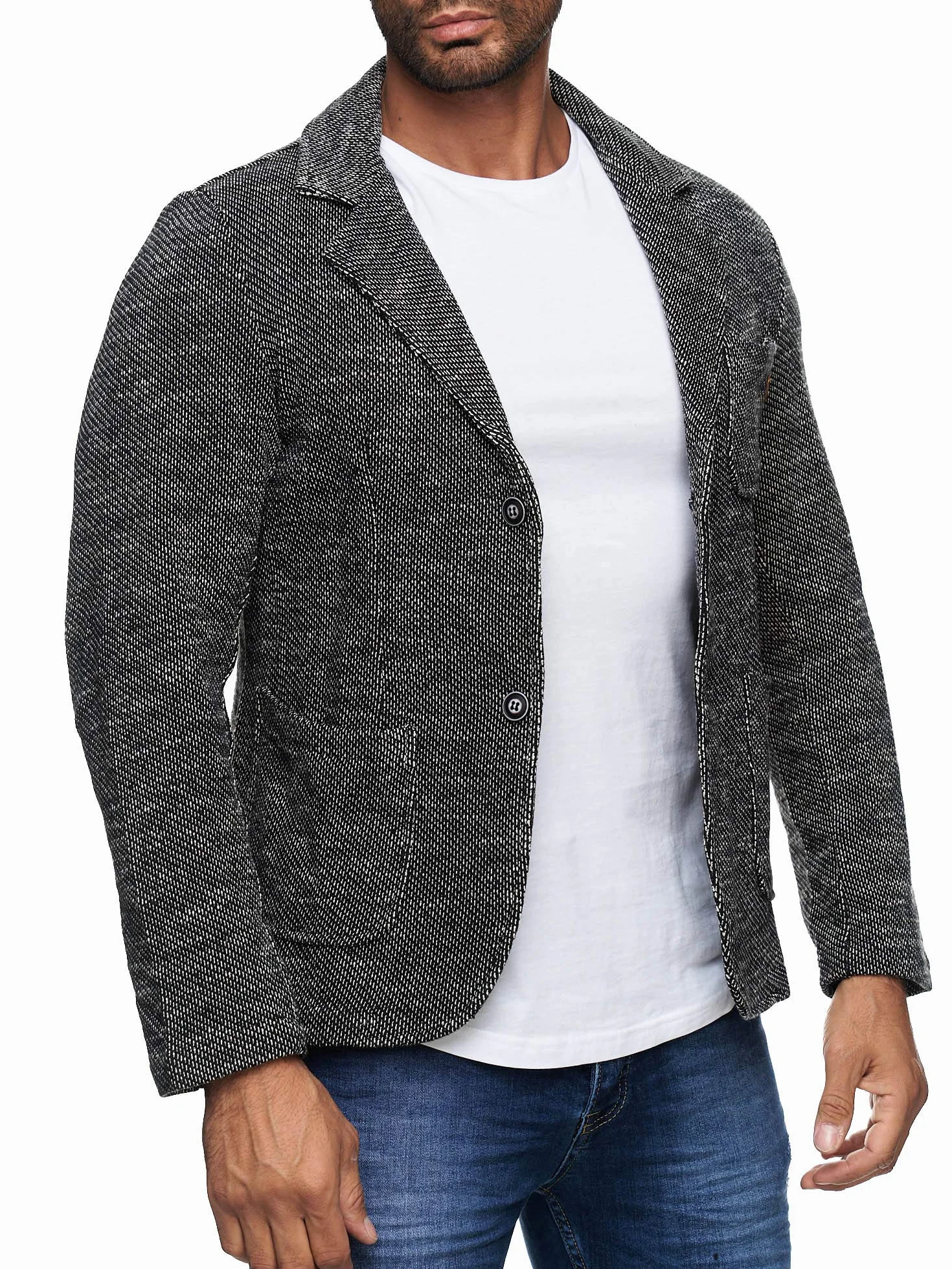 Reslad Męska marynarka sportowa kurtka marynarka slim fit rekreacyjna marynarka męska RS-1421
