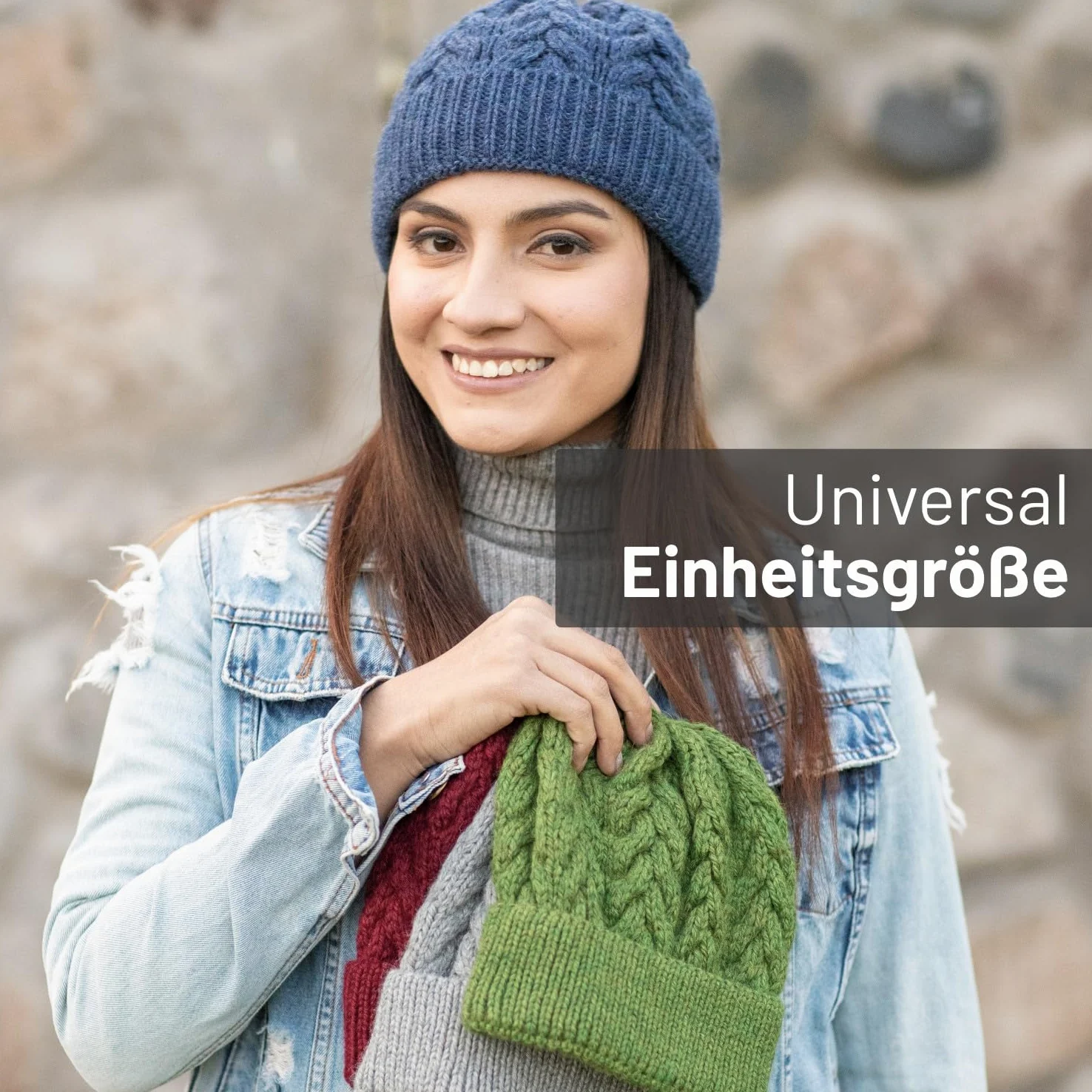 Miękka damska i męska czapka z alpaki ze 100% wełny alpaki w 8 kolorach - wysokiej jakości zimowa czapka dzianinowa/czapka wełniana Beanie firmy HansaFarm, Braun - NFA06, jeden rozmiar