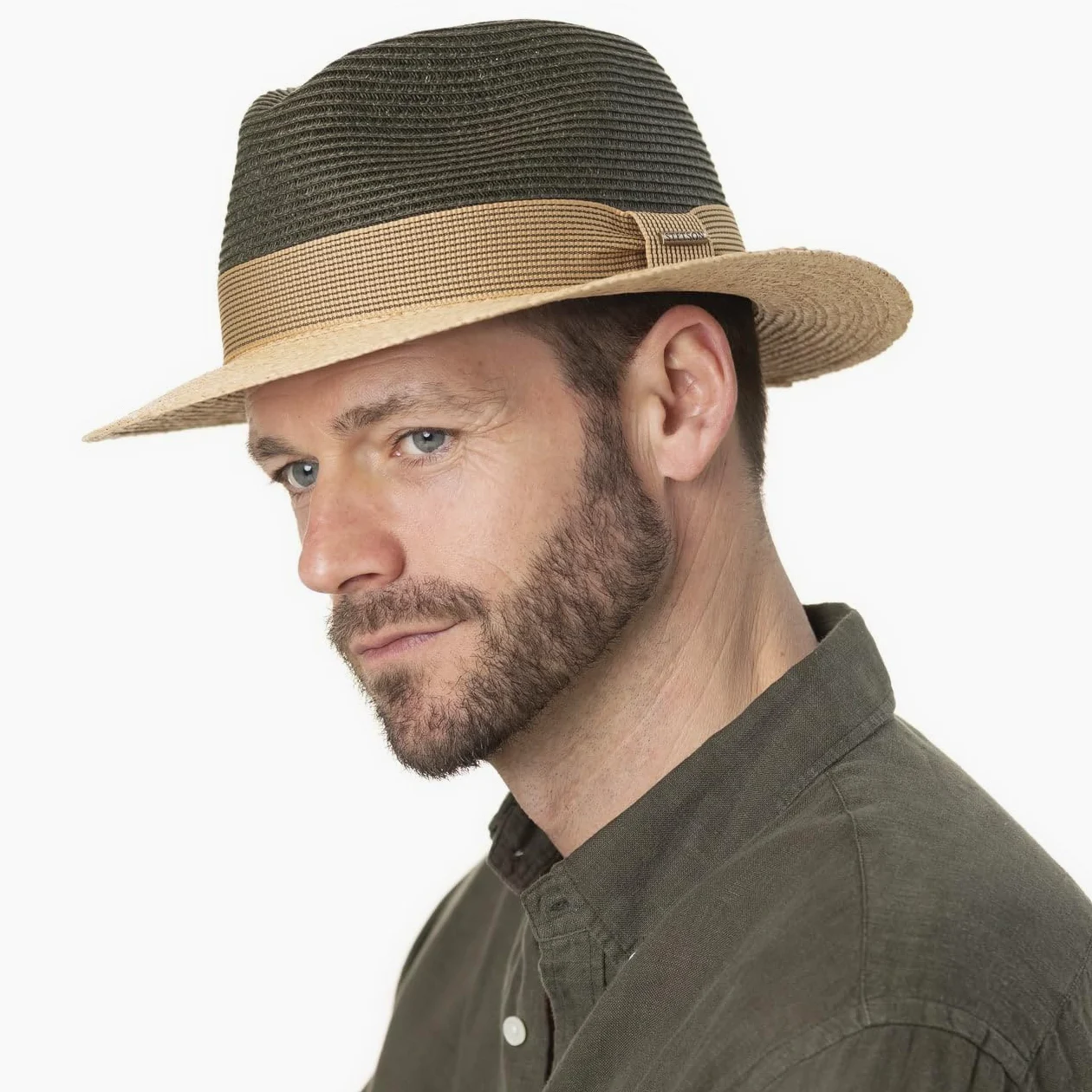 STETSON Twotone Traveller kapelusz slomkowy z rafii Meski Wiosna Lato