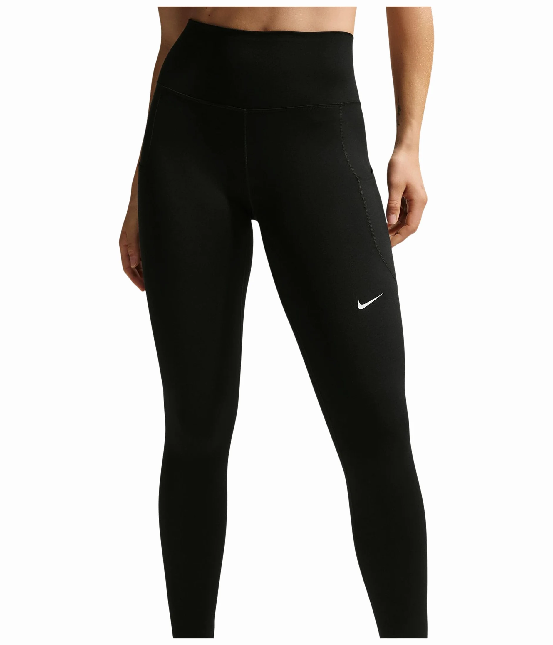 Nike Damskie legginsy Df One Hr 7/8 Pkt, czarny/biały, S