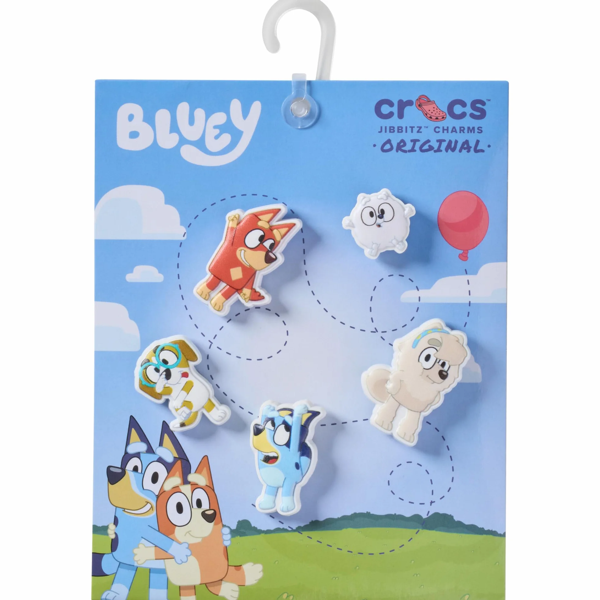 Crocs Unisex Bluey Multi 5-pak zawieszek do butów, wielokolorowe, jeden rozmiar, wielobarwny, Rozmiar Uniwersalny