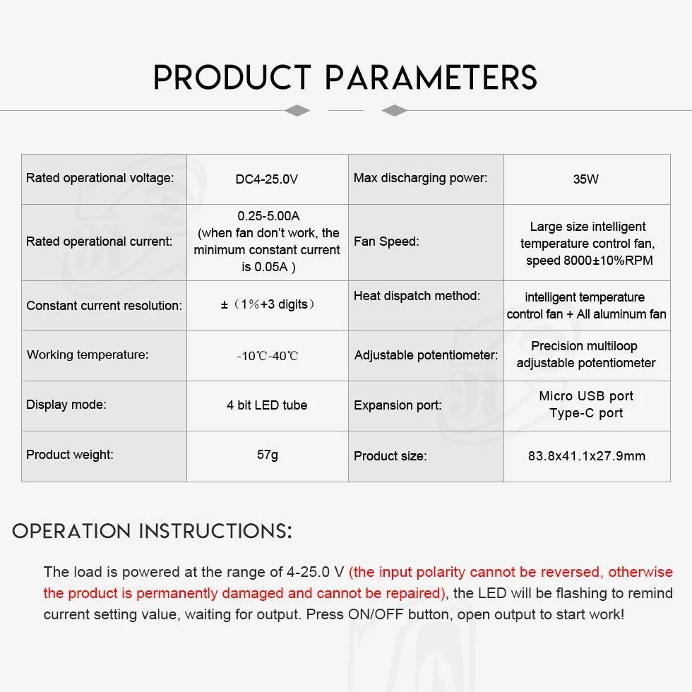 DollaTek Tester ?adowania USB Elektroniczny tester ?adowania Modu? oporu 35 W LD35 Interfejs roz?adowania USB Regulowana temperatura z wentylatorem