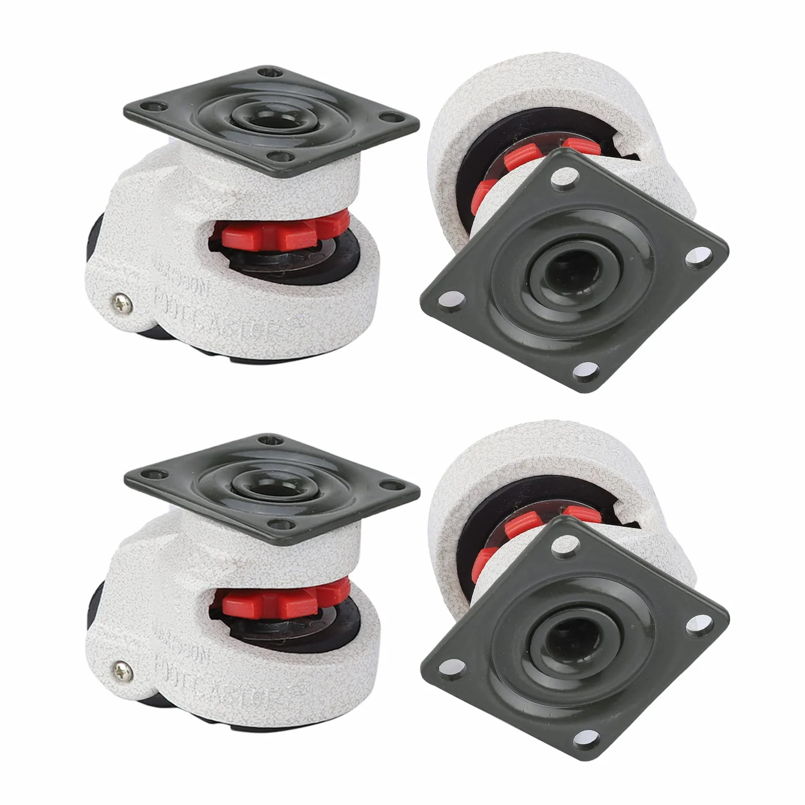4 stücke Rollen Nylon Aluminiumlegierung Industrielle Maschine Nivellierung Nachlauf GD-40F