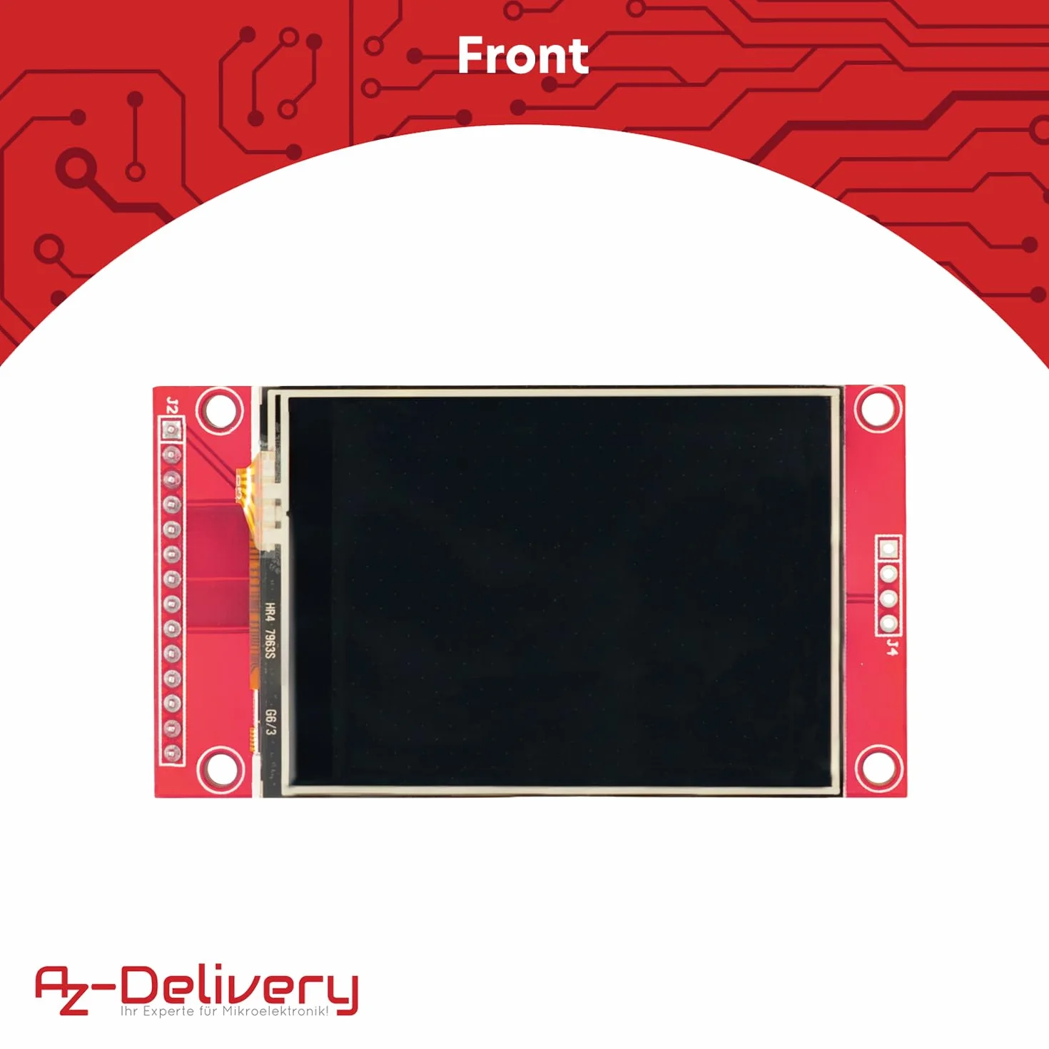 AZDelivery 1 x 2,4 cala LCD TFT ekran dotykowy - Kompatybilny z Arduino i Raspberry Pi - Rozdzielczość 320 x 240, sterownik ILI9341, interfejs SPI