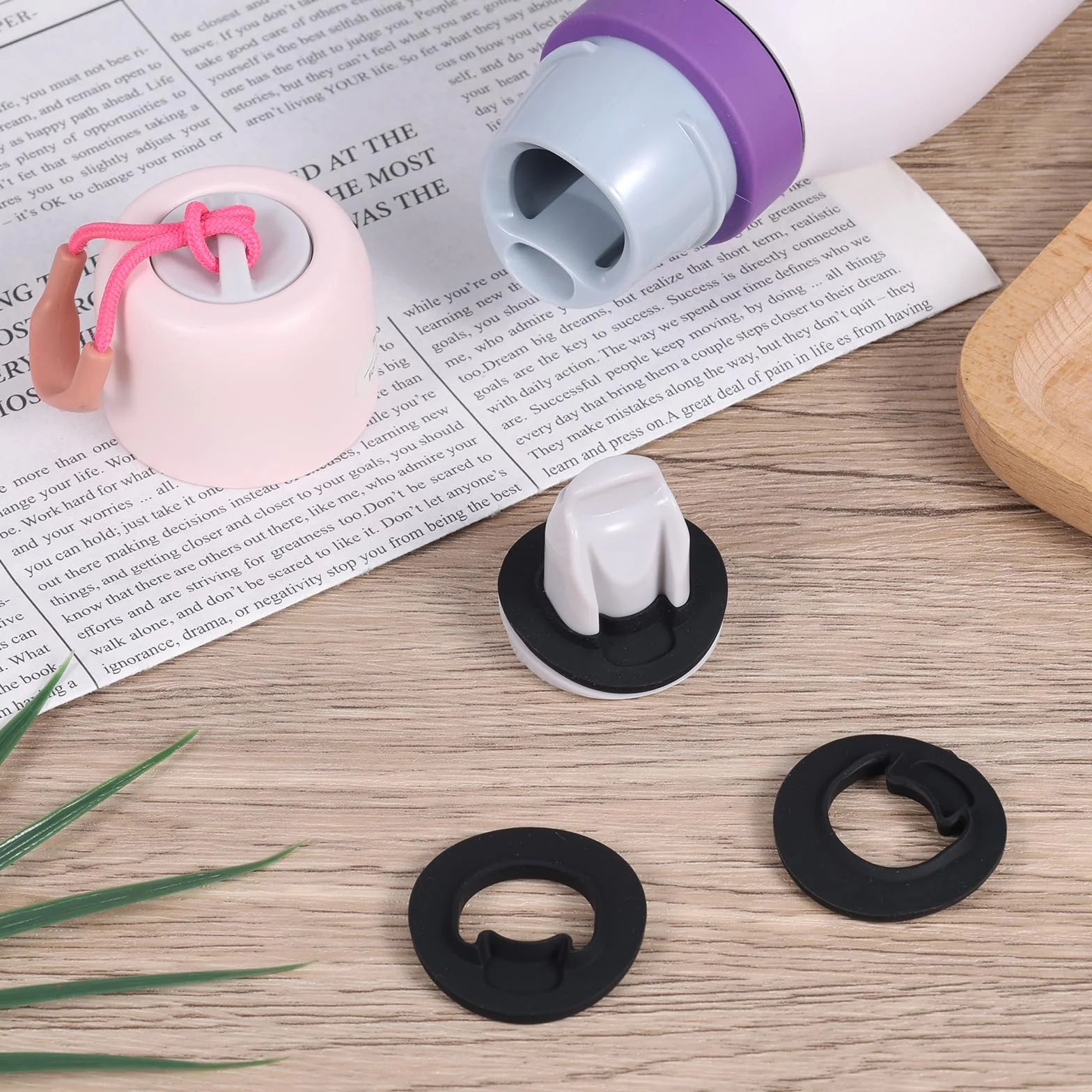 BOXOB 3 Sztuki Zatyczki Butelek na Wodę do Owala FreeSip Twist 18oz 24oz, Bez BPA Uszczelka Silikonowa Akcesoria Górnej Pokrywy Serii do Owala FreeSip Twist