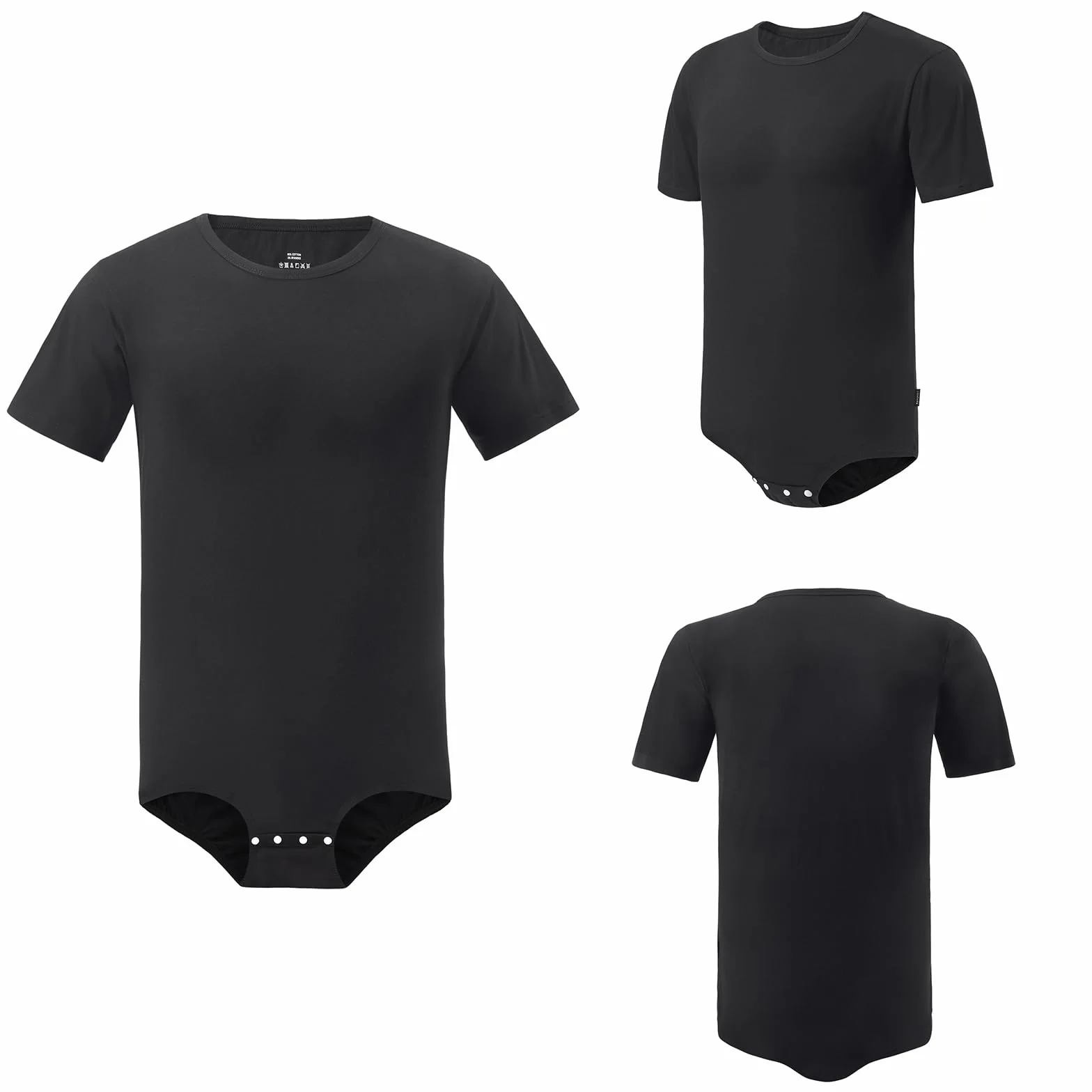LittleForBig Męskie bawełniane śpioszki jednoczęściowe body - luźny krój Basic Onesie