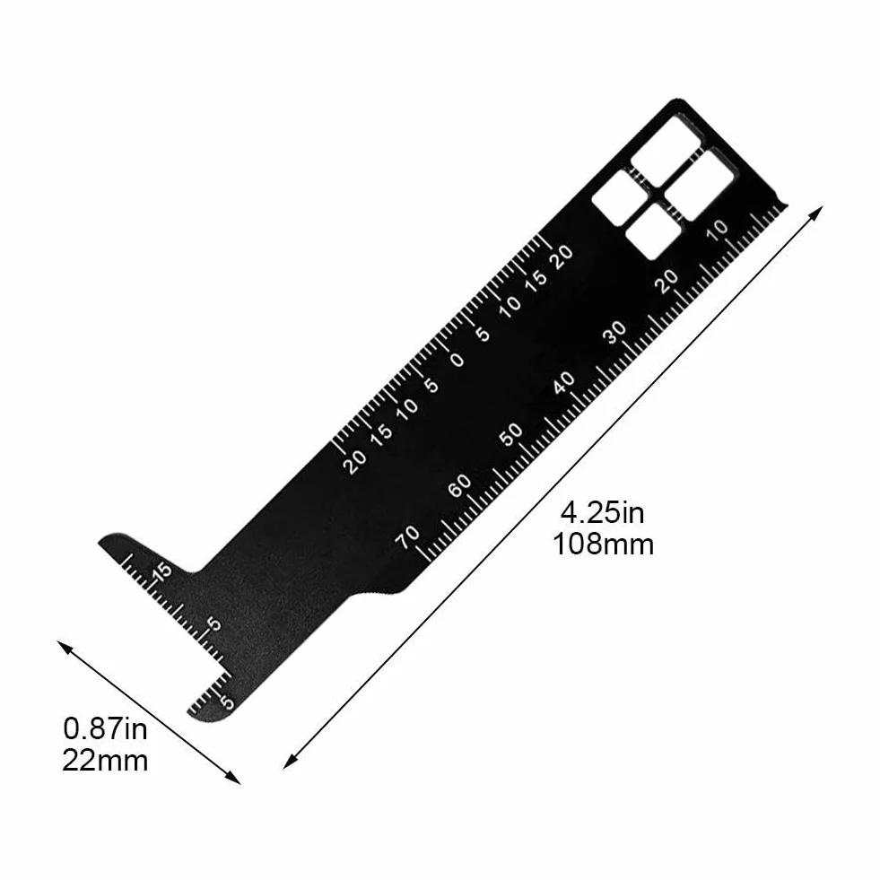 Dentystyczna precyzyjna linijka pomiarowa Endodontic Span Measure Scale Dwustronna linijka pomiarowa Narzędzie dentystyczne do stomatologii