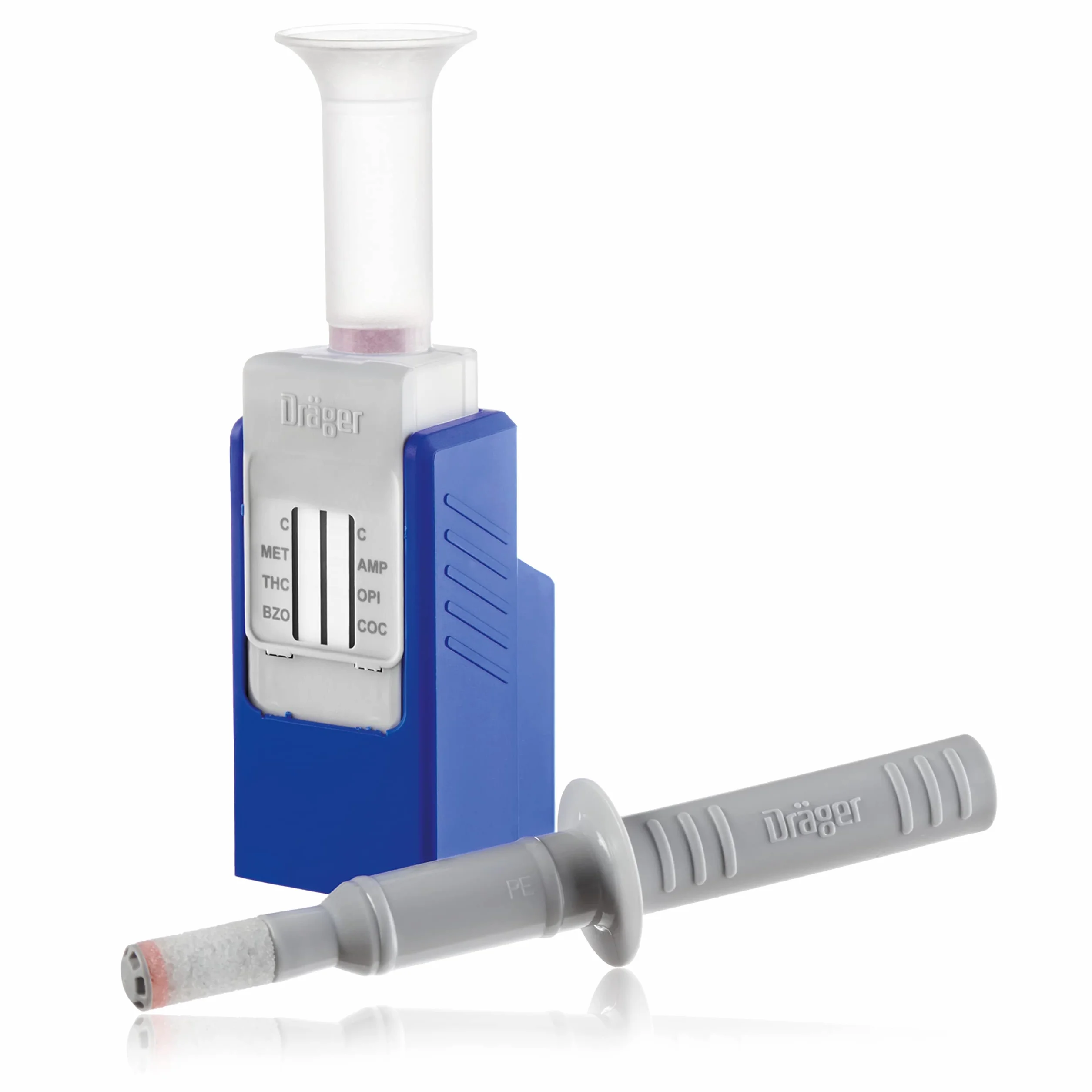 Dräger DrugCheck 3000 zestawów do testowania leków jako test na obecność śliny – wykrywa THC (konopie indyjskie), metamfetaminę, amfetaminę, benzodiazepinę, kokainę i opiaty – używane przez