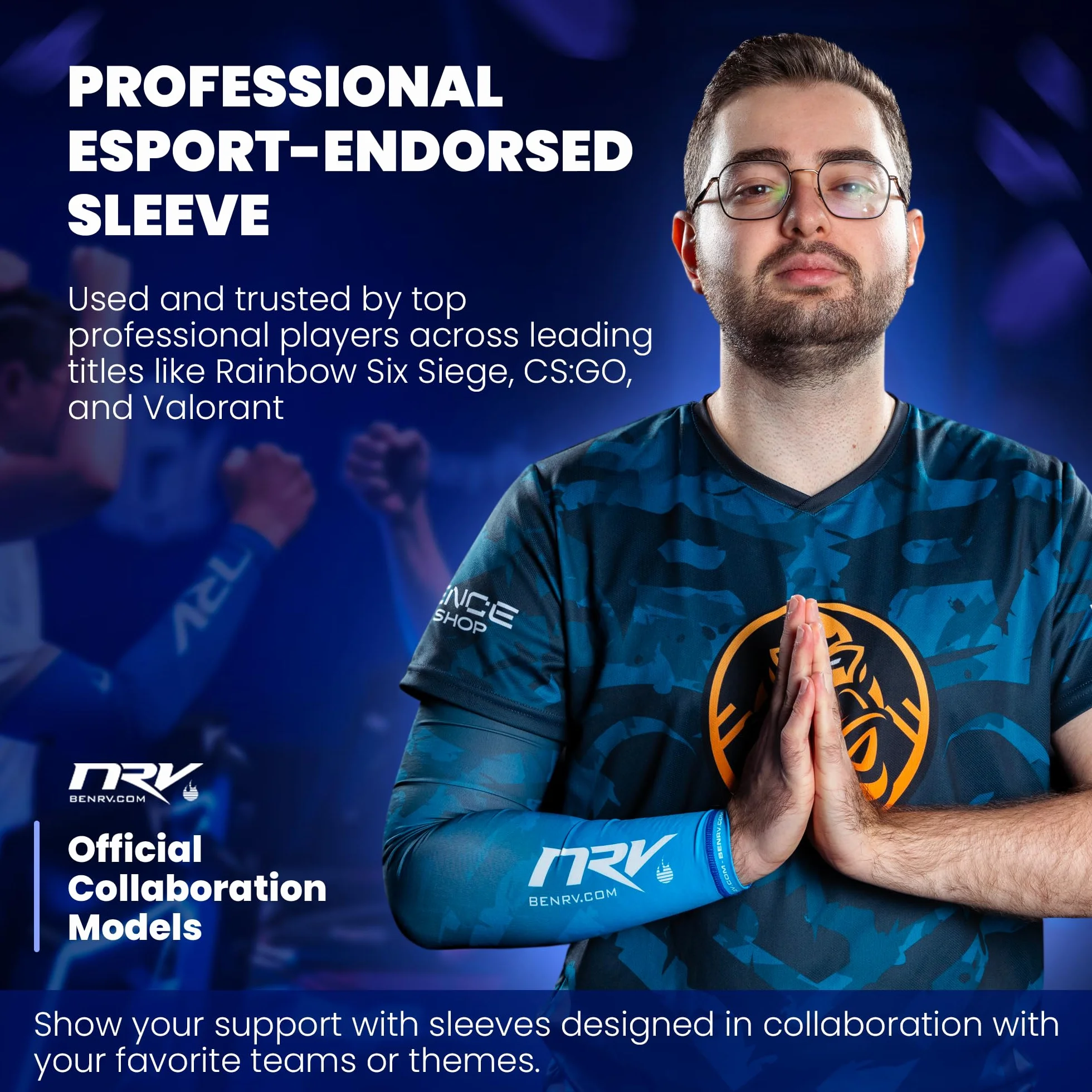 Dark Sakura eSport Mankiet do gier - Komfort kompresji i kontrola - przeciwzmarszczkowy - elegancki japoński design - czarny i fioletowy - rozmiar S-3XL