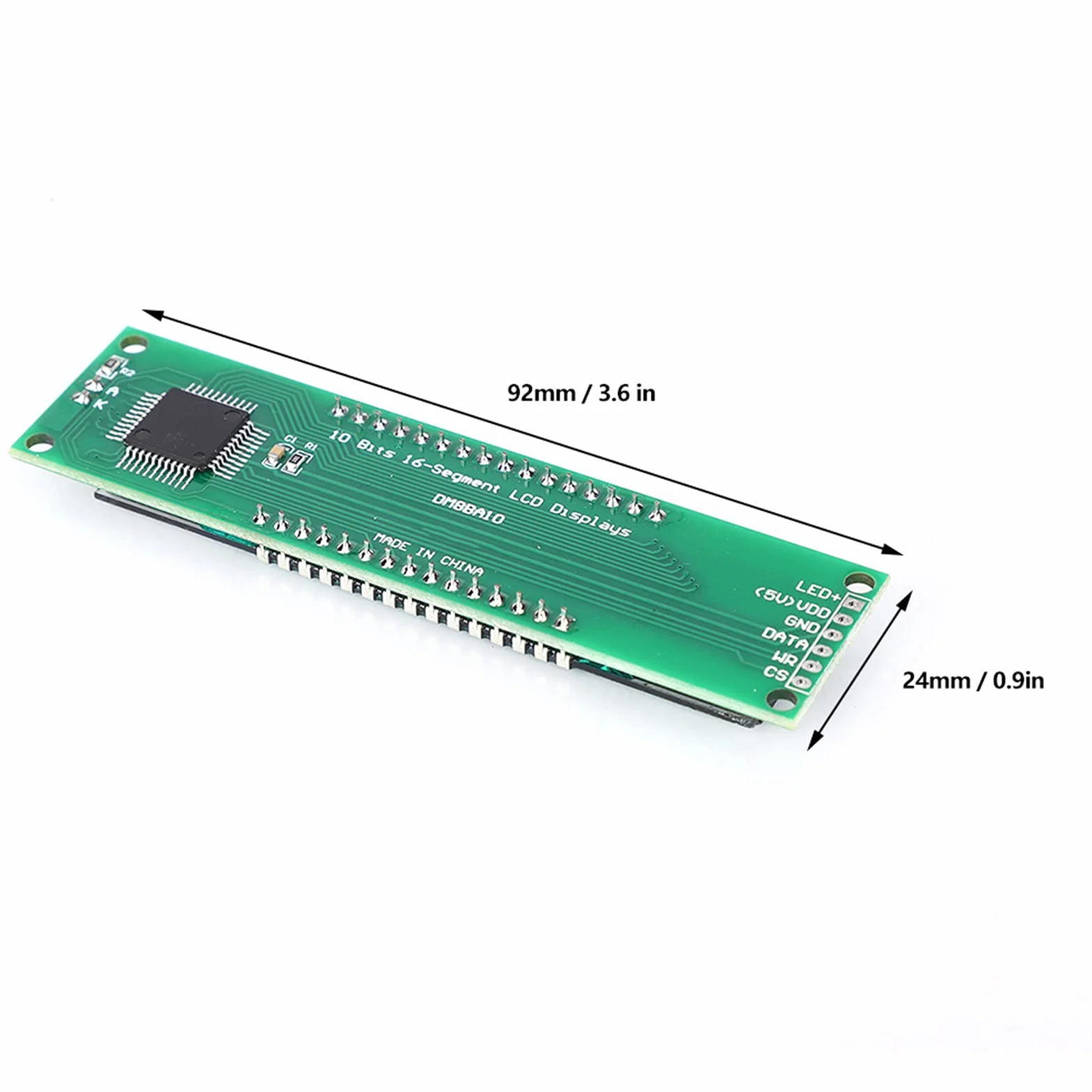 Kompatybilność 10-bitowy 16-segmentowy wyświetlacz LCD Moduł LCD Moduł DM8BA10 Cyfrowa tuba LED Akcesoria przemysłowe do oprzyrządowania Elektroniczne DIY(Needleless)