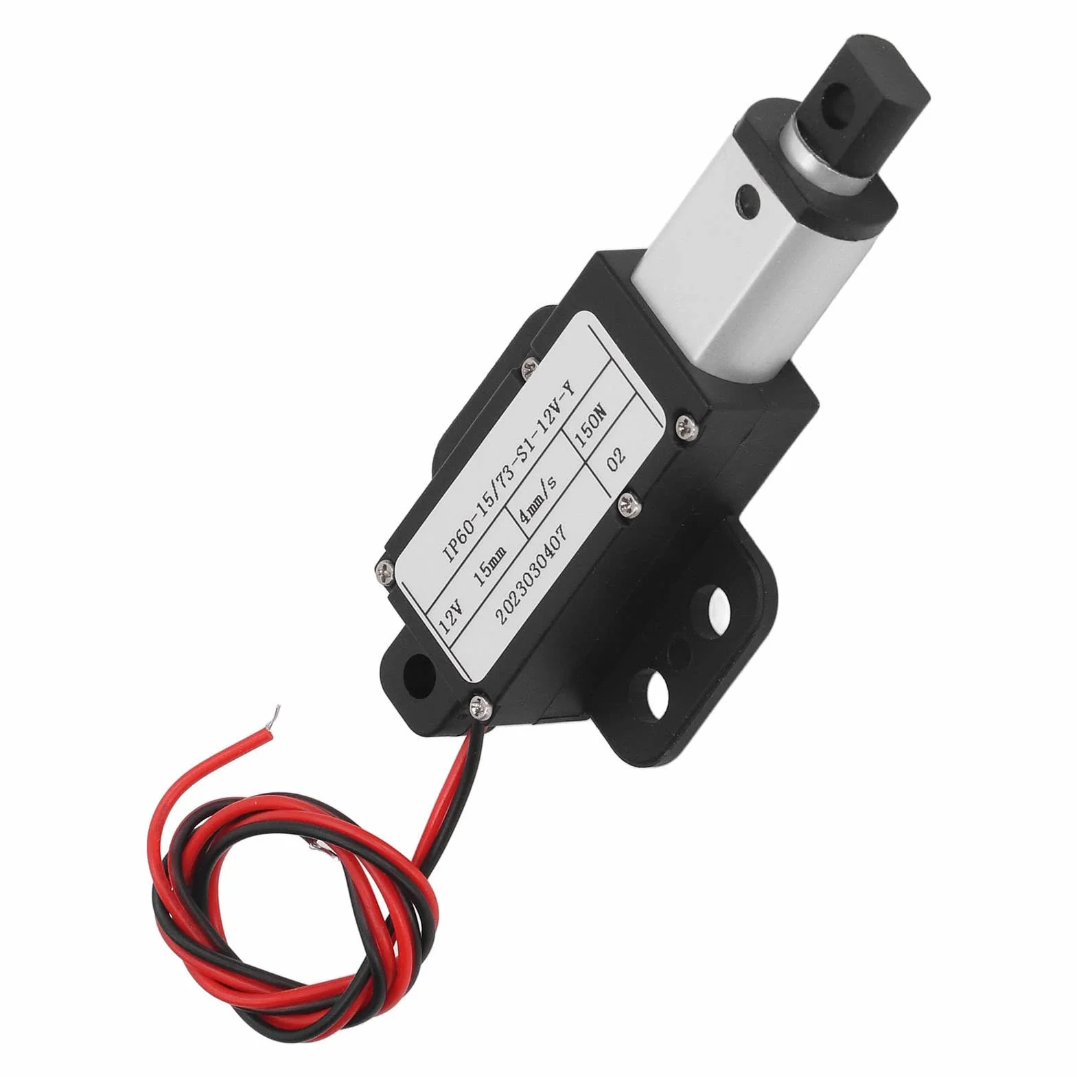 Elektryczny Mikro Siłownik Liniowy, Skok 0,59, 150 N / 33,7 Funta, prędkość 0,15 / sek.Mini metalowy aktuator ruchu Mały 12v Dc Serwomotor z uchwytem montażowym do masażu Sofa (Z Wspornikiem)