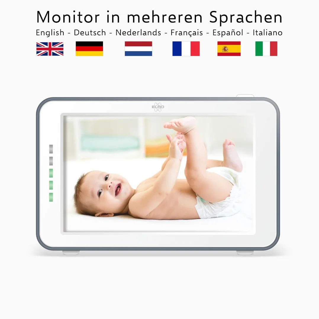 ELRO BC4000 Baby Monitor Royale Full HD niania elektroniczna z ekranem dotykowym 12,7 cm i aplikacją