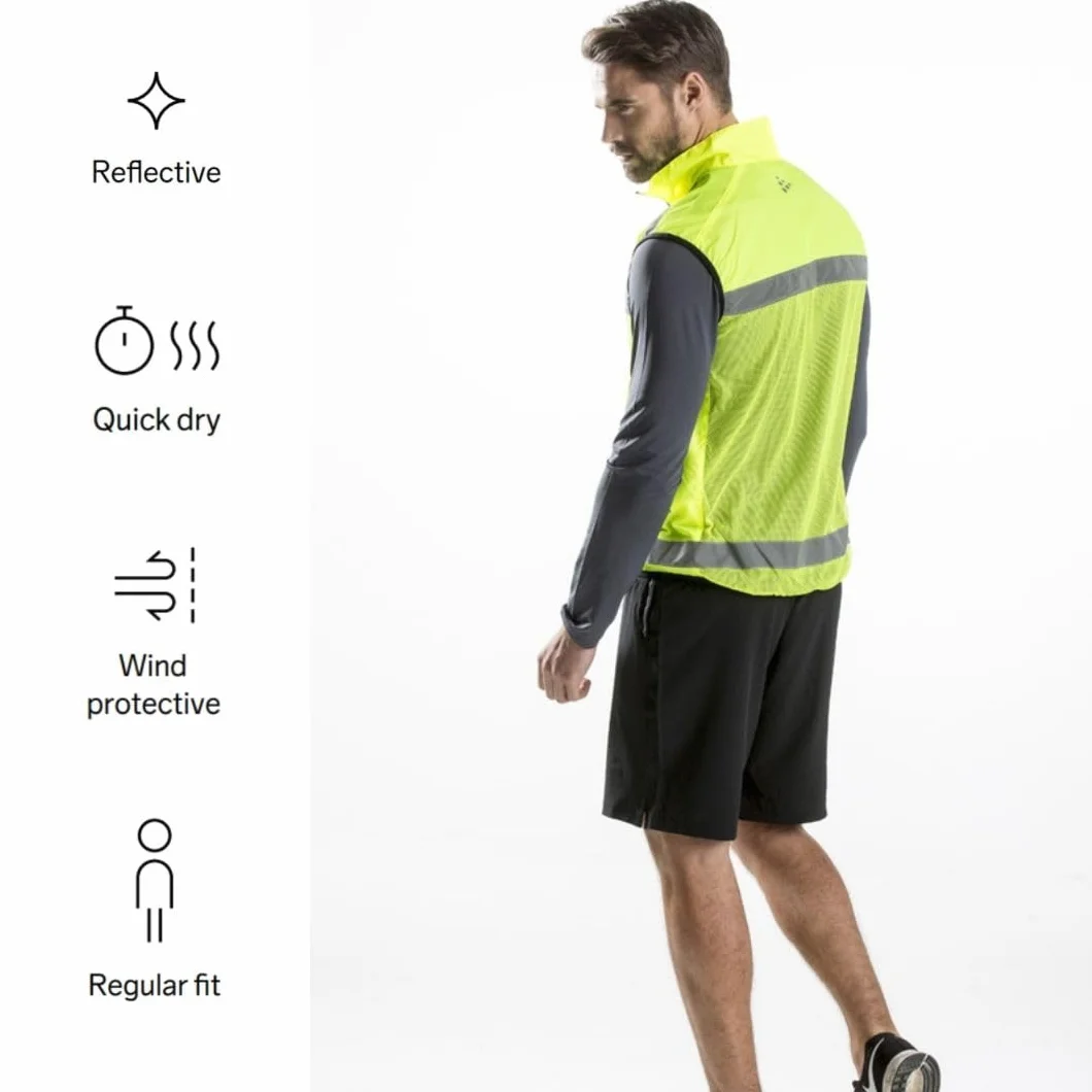 Craft Kamizelka przeciwwiatrowa Visibility Vest (rozm. S-XXL), kamizelka odblaskowa, uniseks z zamkiem błyskawicznym, kamizelka rowerowa, odblaskowa, XL