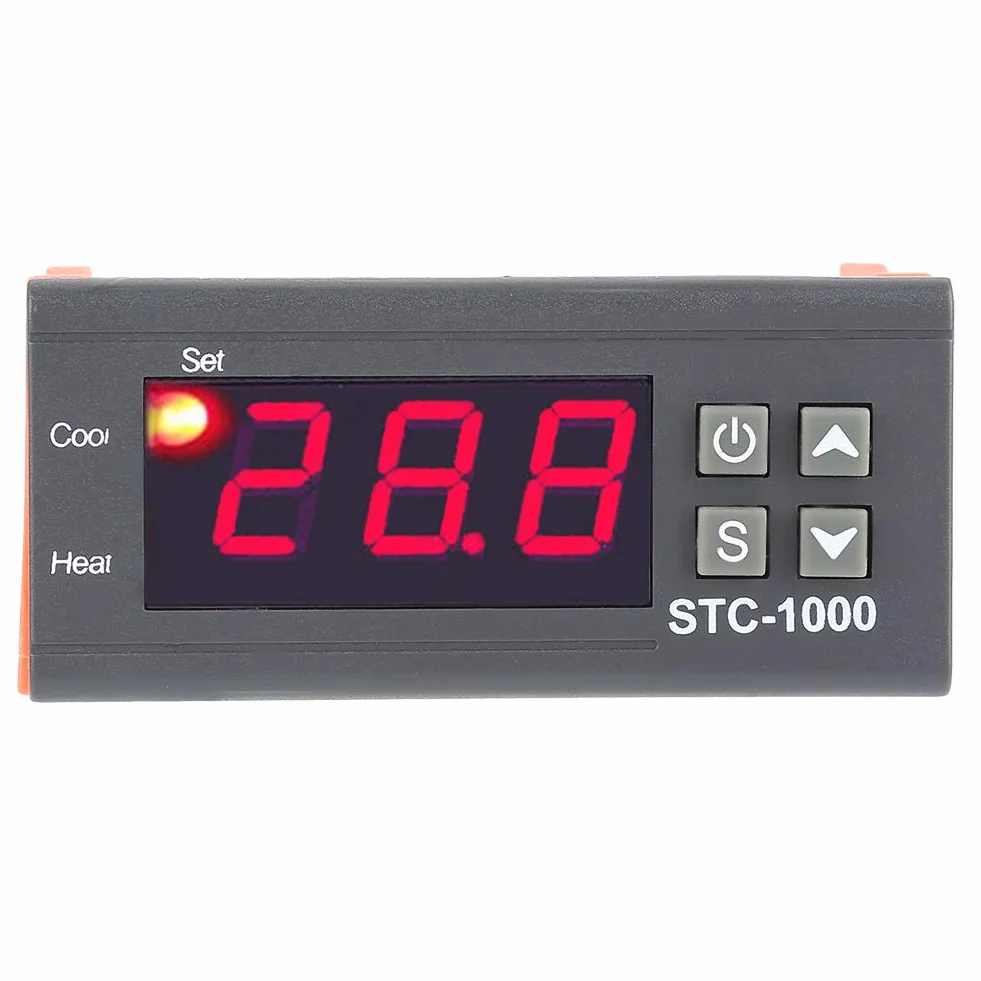 Regulator temperatury STC-1000 110-220V Cyfrowy regulator temperatury Czujnik temperatury Elektryczny termostat do akwarium, termostaty