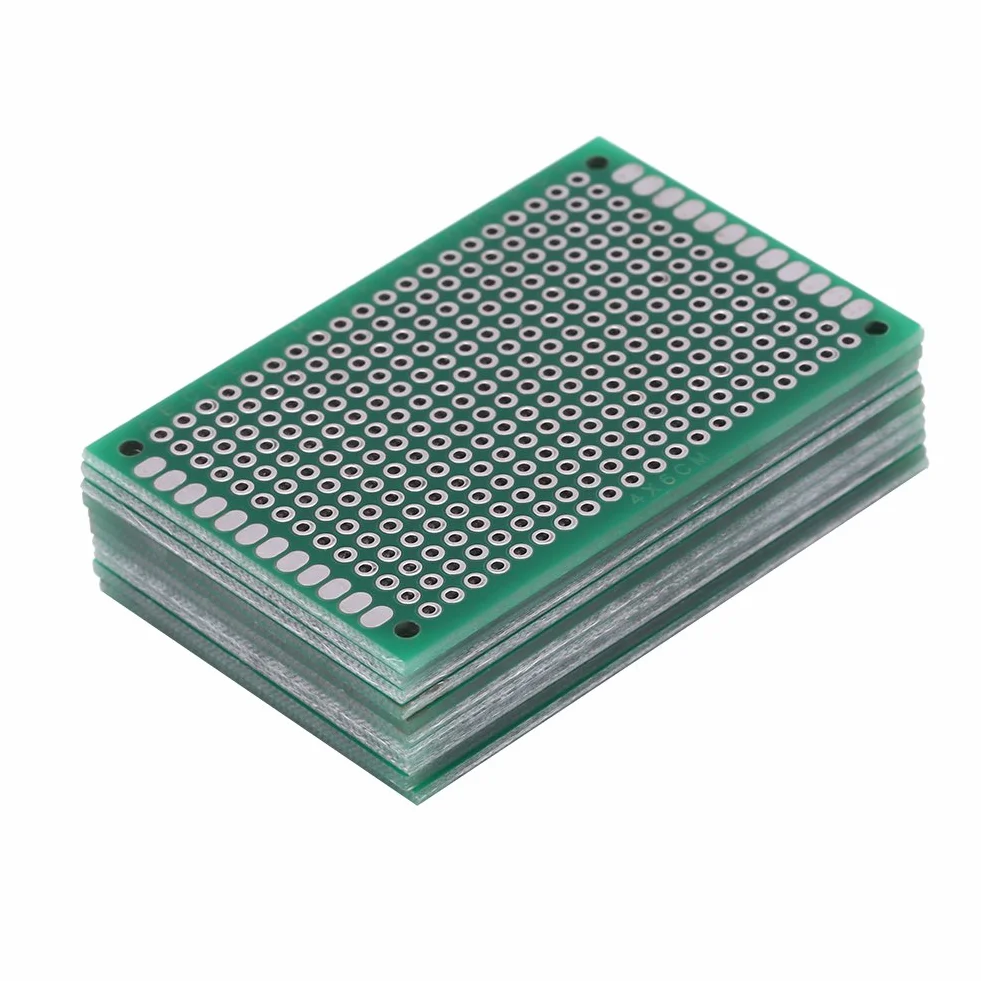 10 sztuk 4 x 6 cm dwustronne lutowanie prototypowe Uniwersalna płytka drukowana do lutowania DIY i projektów elektronicznych OPAKOWANIA WIELORAZOWE socialme-eu