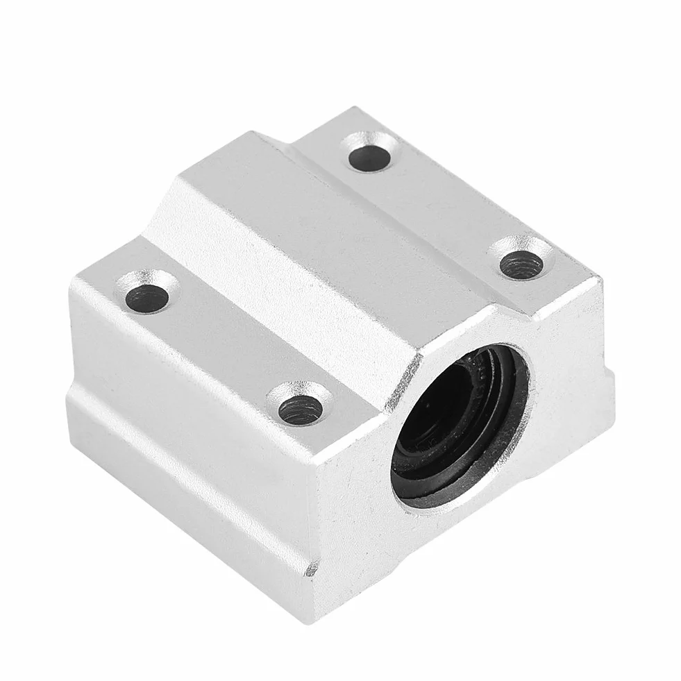 Prowadnica liniowa, blok ślizgowy SCS8UU 8 mm liniowe łożysko kulkowe 4 szt.Liniowy blok ślizgowy tulei ślizgowej z łożyskiem kulkowym do drukarki 3D, maszyny tekstylnej itp. Wykonany ze stopu na bazie aluminium, wysoka precyzja