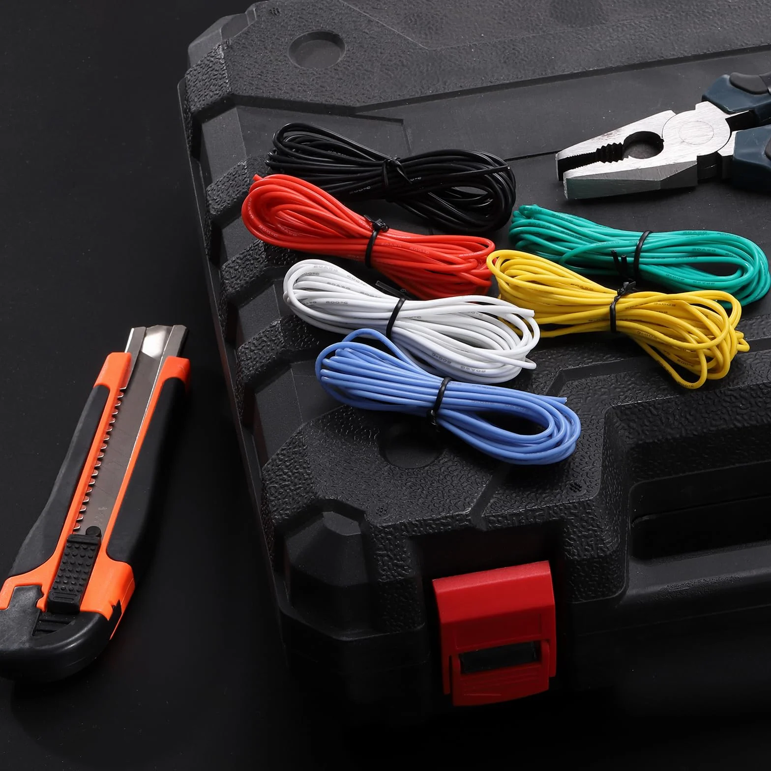 sourcing map 28AWG przewód elektryczny kabel 1,5 metra drut litzowy silikonowy cynowany szpula drutu miedzianego każdy 0,08 mm² solidny przewód elektroniczny do DIY modeli RC lamp urządzeń