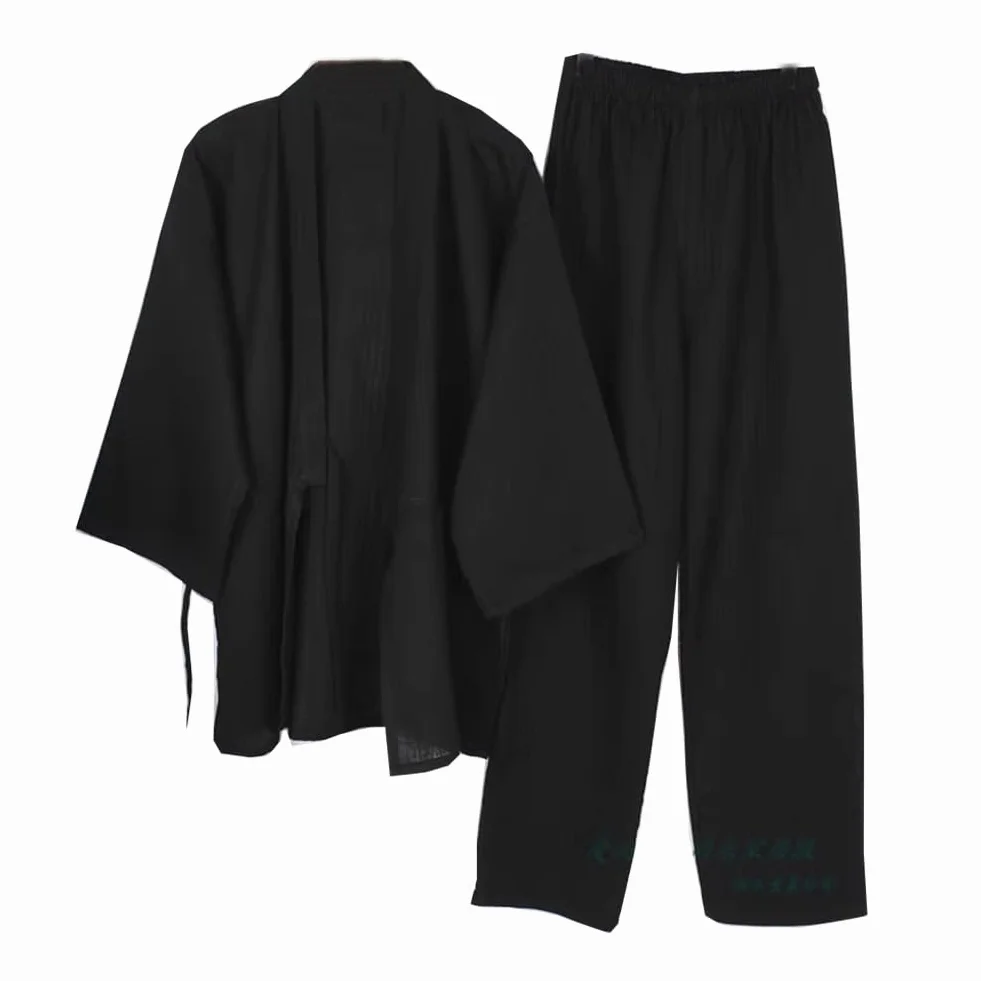 FANCYPUMPKIN Klasyczny męski japoński styl bawełniany szlafrok plus size kimono piżama garnitur