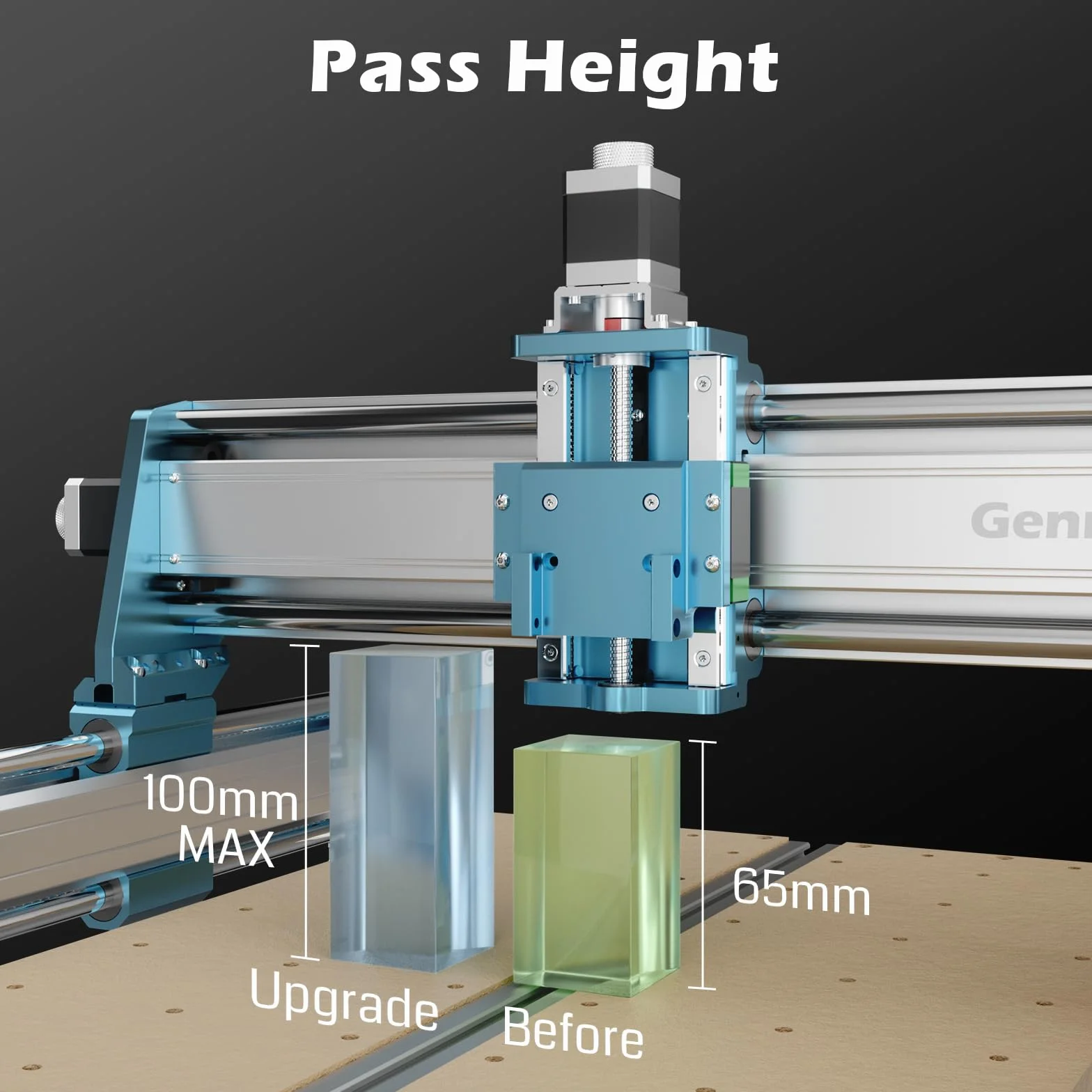 Genmitsu 4040-PRO MAX Maszyna CNC z trymerem 710 W, napędzanie szyną liniową, 3-osiowa maszyna do grawerowania drewna, metalu, akrylu, do frezowania