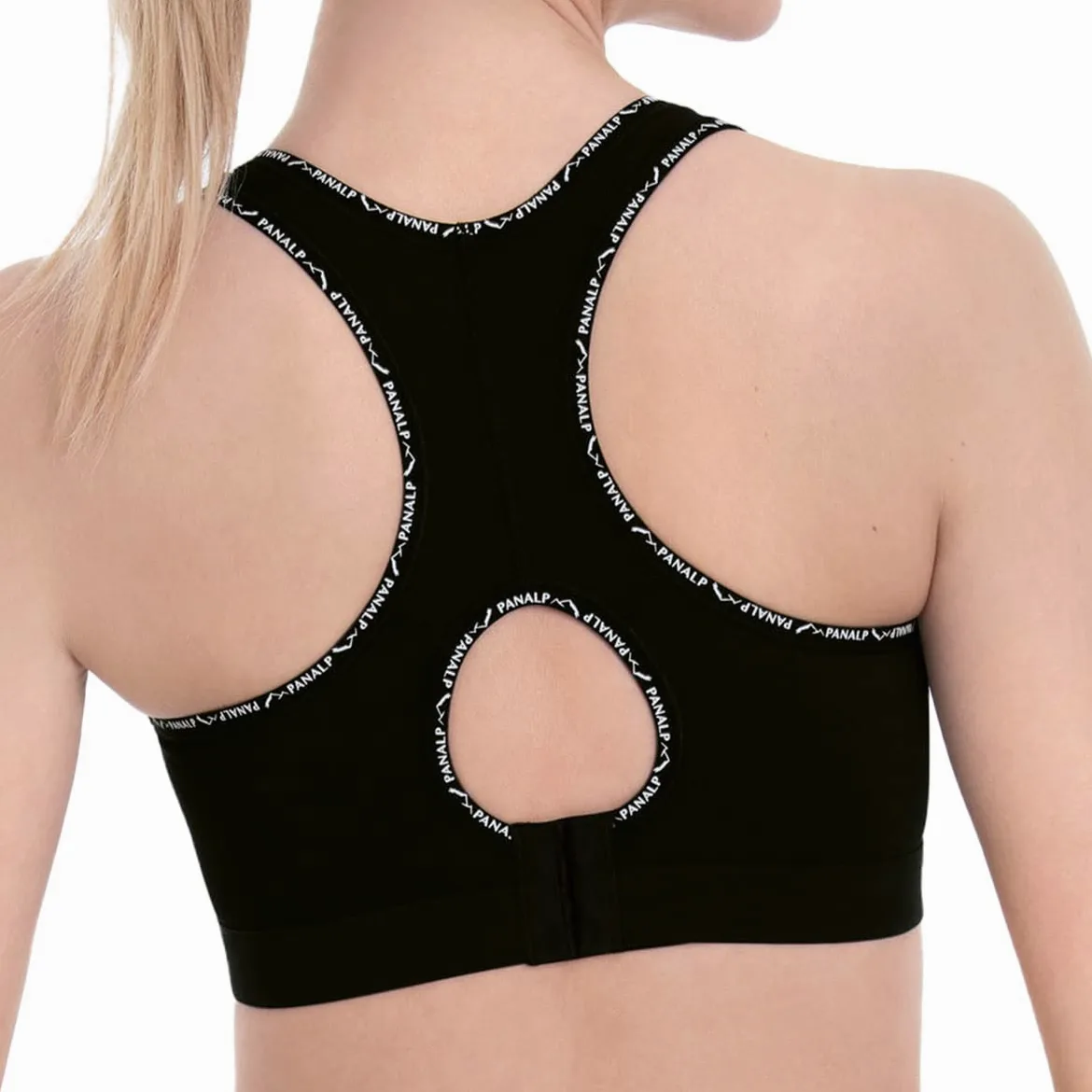 Anita - Pan Alp - damski - biustonosz sportowy - racerback, czarny, 80C