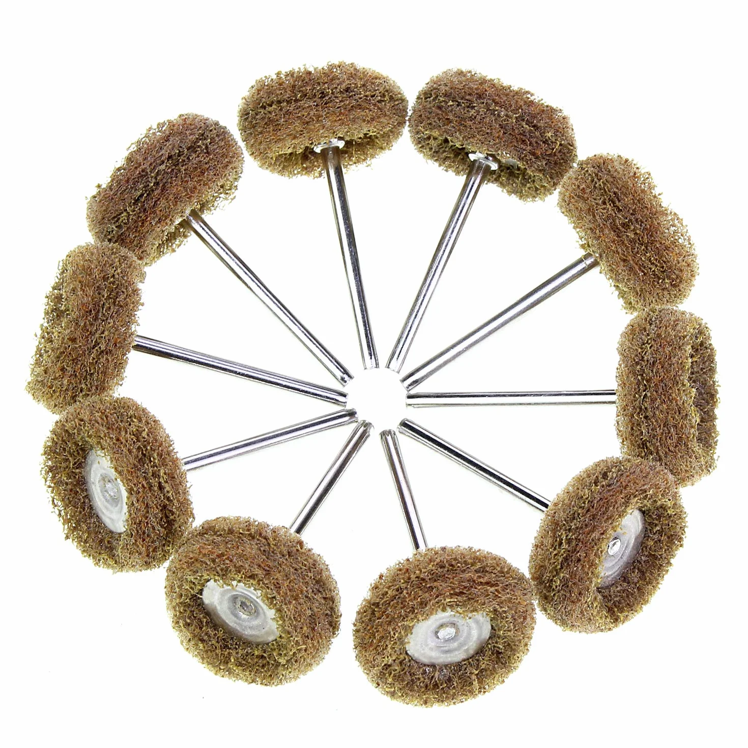 HSeaMall 40 szt. tarcze polerskie polerskie polerskie polerskie brązowe 2,5 cm 80ziarnistość 150 ziarnistość 240 ziarnistość 300 Grit do akcesoriów narzędzia obrotowe (40 szt. ścierka tarcza polerska)