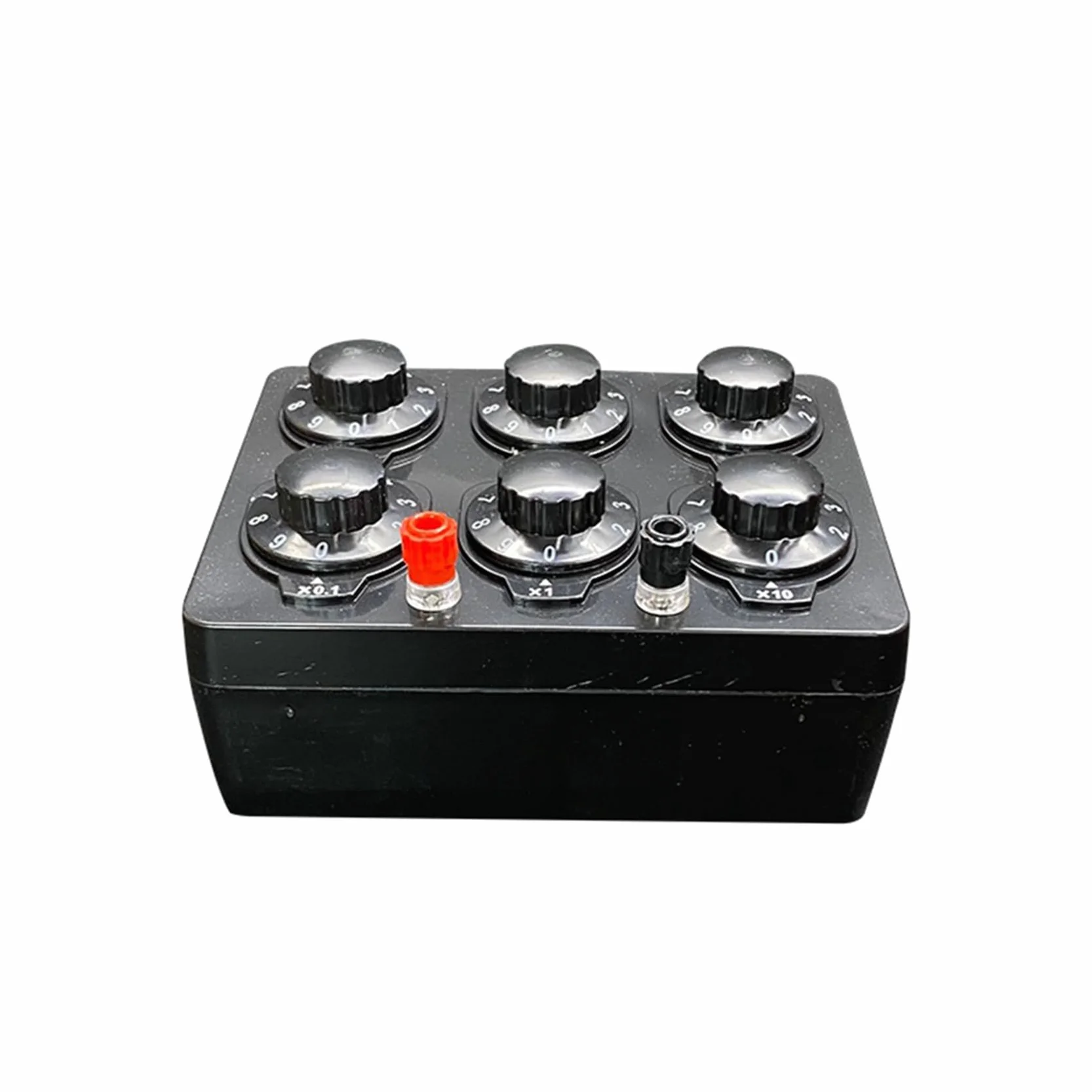 2X 0-99999.9 Ohm Prosta skrzynka oporowa zmienna dokładność rezystancja dekada Instrument dydaktyczny pudełko oporu dydaktycznego