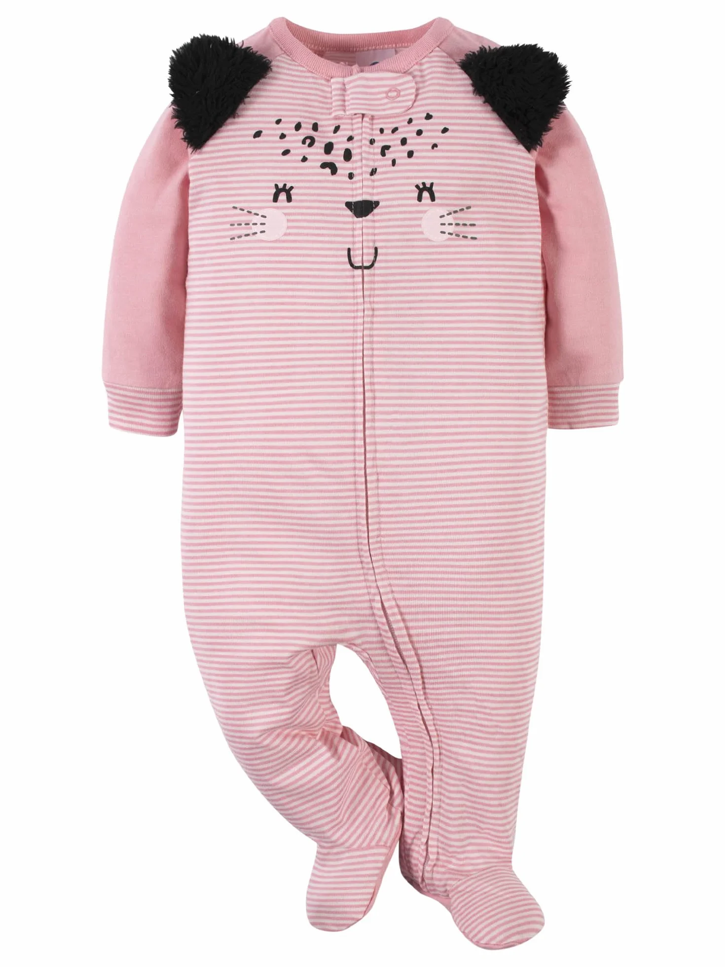 Gerber Sleep 'N Play Śpioszki dziecięce dla dziewczynek ze stópkami, 4-pak