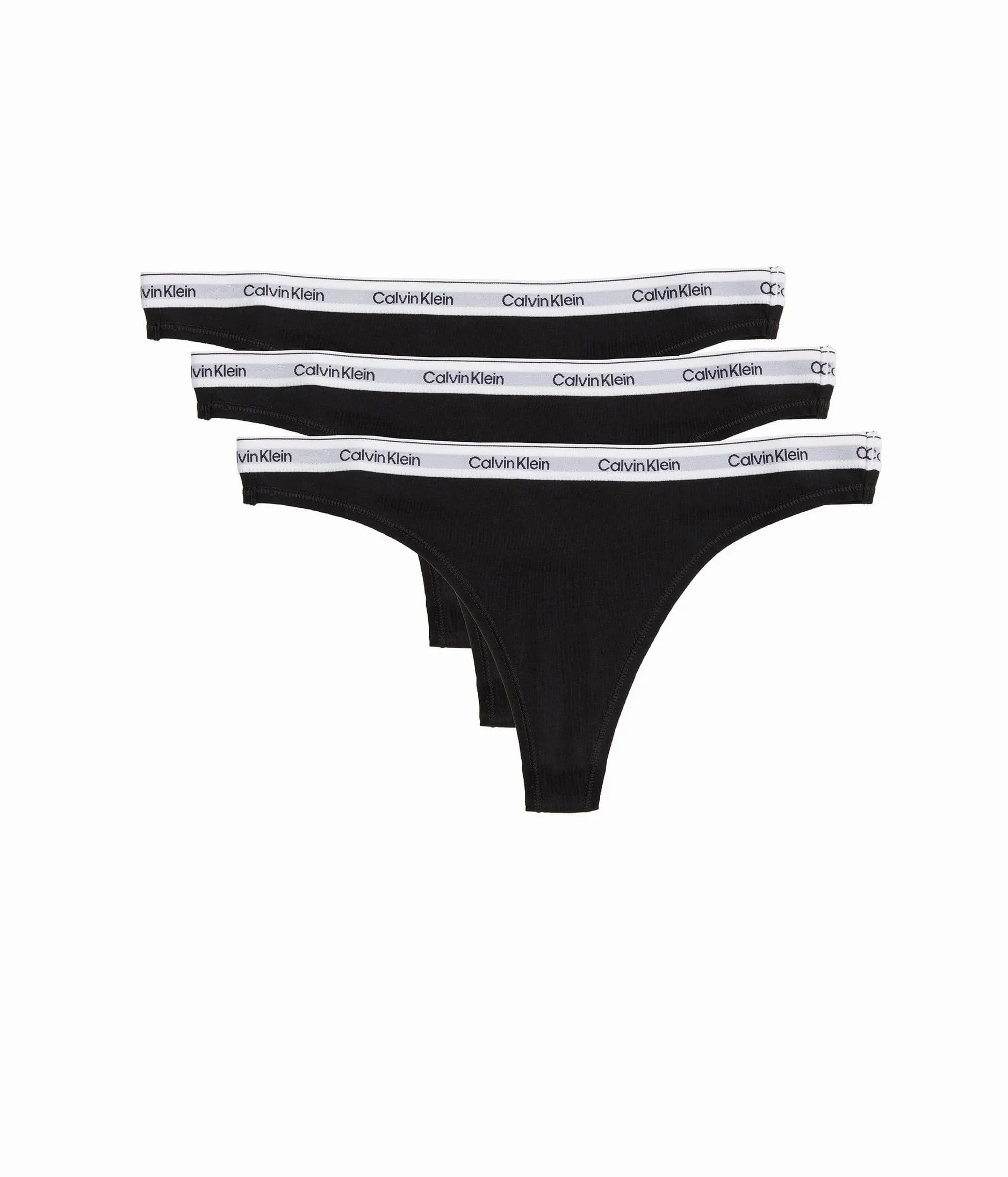 Calvin Klein Damskie stringi CK 3 sztuki sznurowadeł, elastyczne, bawełniane, rozciągliwe, QD5209E