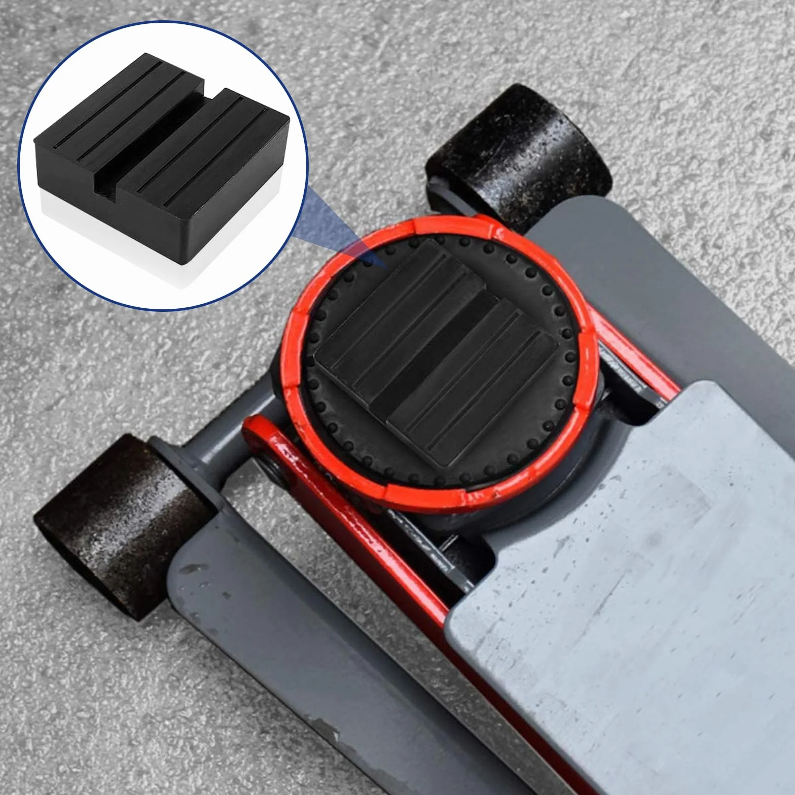 2 sztuki gumowe nakładki do lewarka samochodowego, gumowe klocki 75 mm adapter do lewarka, gumowe bloki, uniwersalne nakładki do podnośnika, gumowe nakładki dźwigowe, części samochodowe, tłumienie