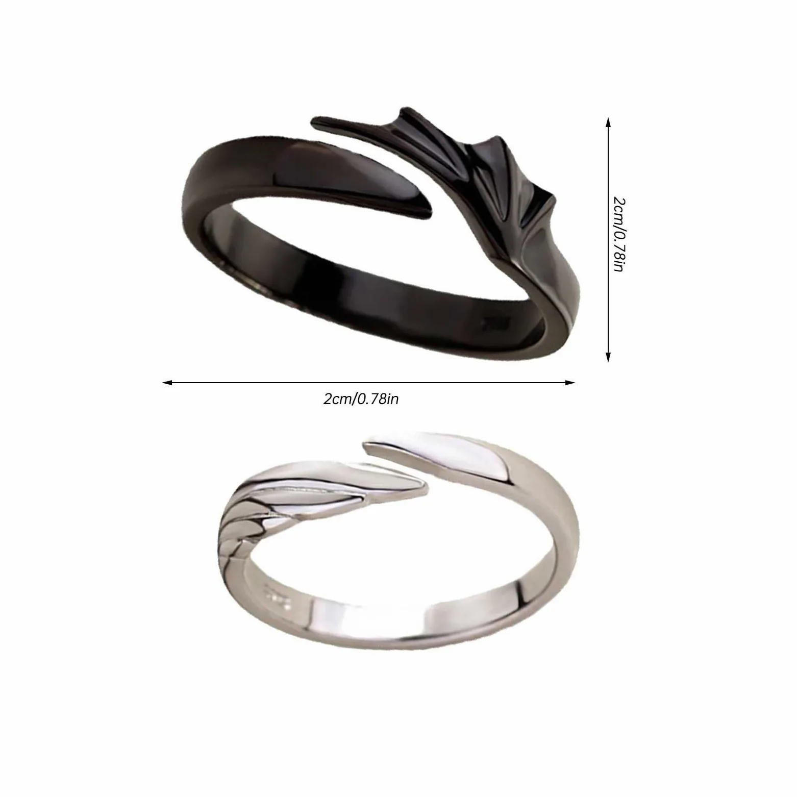 Rings,thumb ring,ladies rings,Couple Matching Rings For Man Woman Custom Adjustable Sun Moon Ring Set Angel Devil Dragon Open Rings Couple Matching