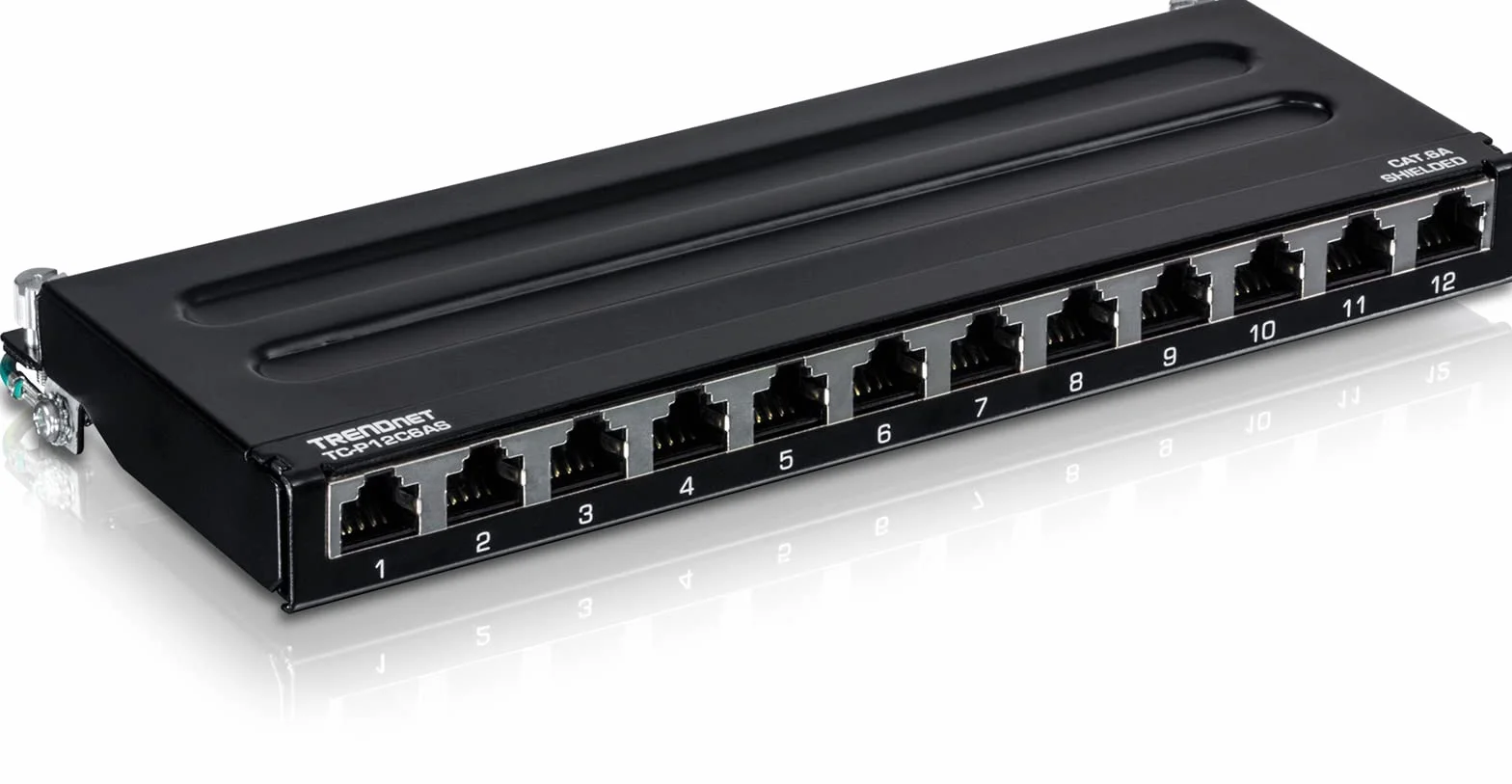 TRENDnet TC-P12C6AS panel krosowy 12-portowy Cat6a ekranowany, do montażu na ścianie