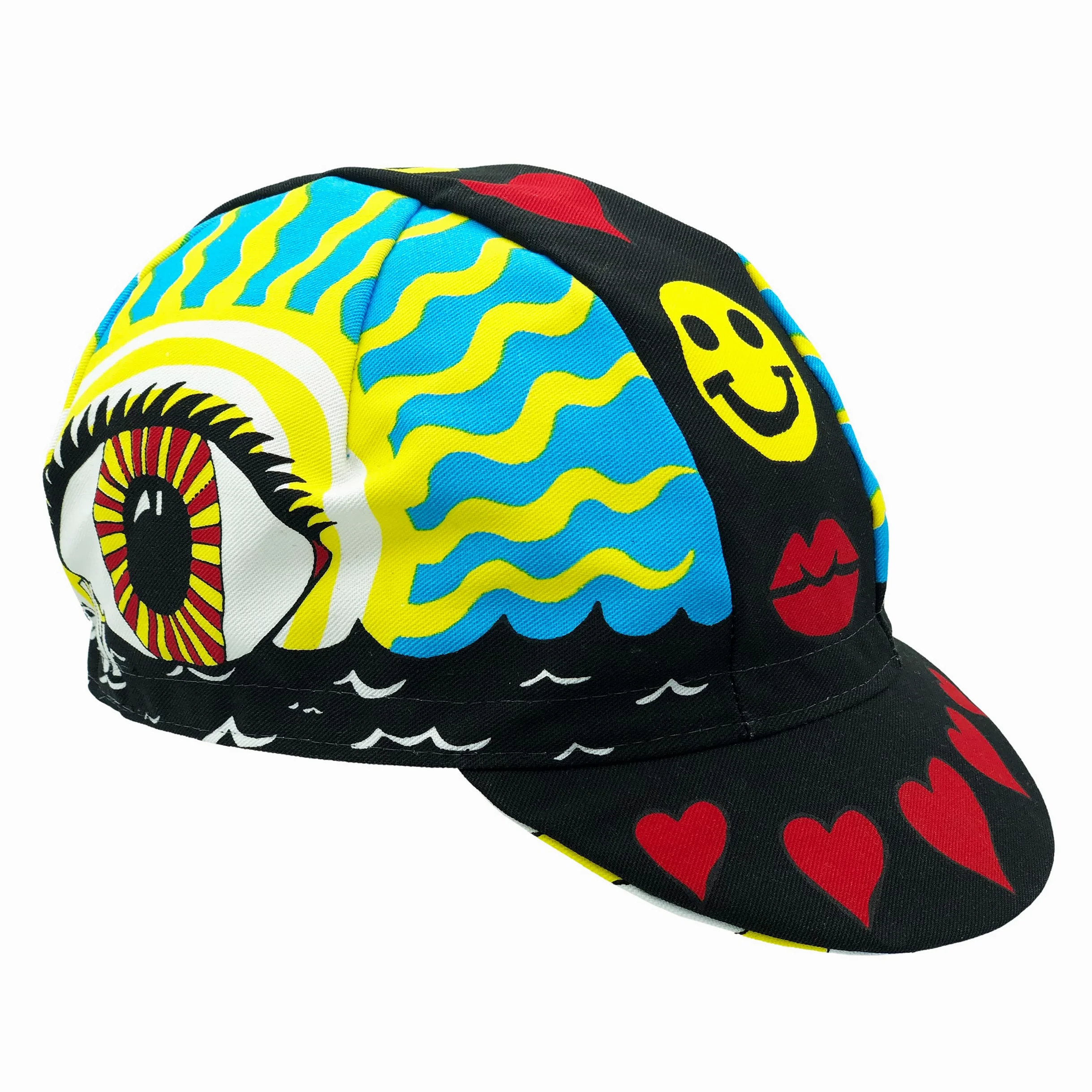ERTGHH Cinelli Ana Benaroya czapka rowerowa, Eye of The Storm, jeden rozmiar czerwony