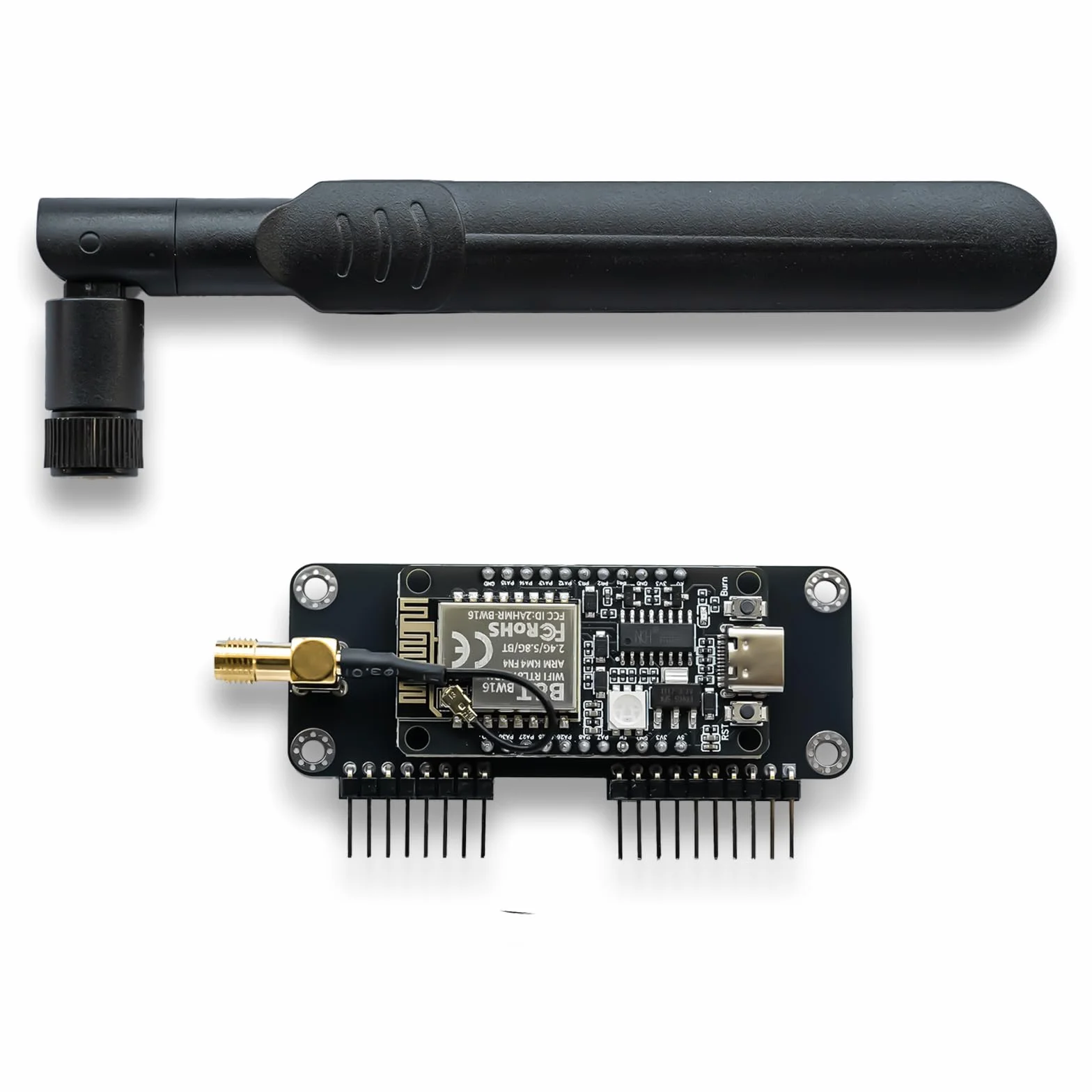 Flipper Zero Dual-Band 5GHz/2,4 GHz WiFi Devboard - wstępnie załadowane oprogramowanie układowe, moduł GPIO RTL8720DN (BW16) z zewnętrzną anteną 8dBi o wysokim wzmocnieniu - narzędzie do analizy sieci