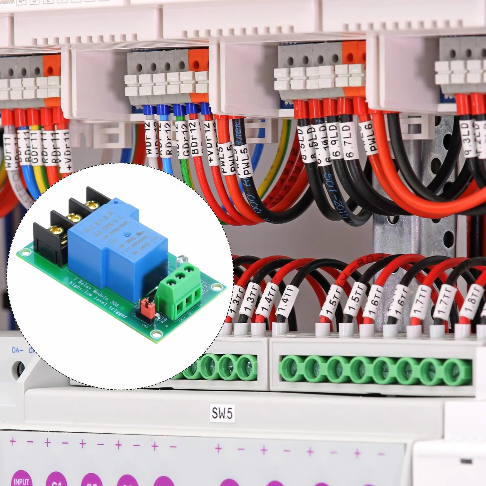 QUARKZMAN 1 szt. Jednokanałowy moduł przekaźnikowy DC 12 V tarcza przełącznika 30 A wysokiej lub niskiego wyzwalacza do elektroniki przemysłowej automatyki domowej