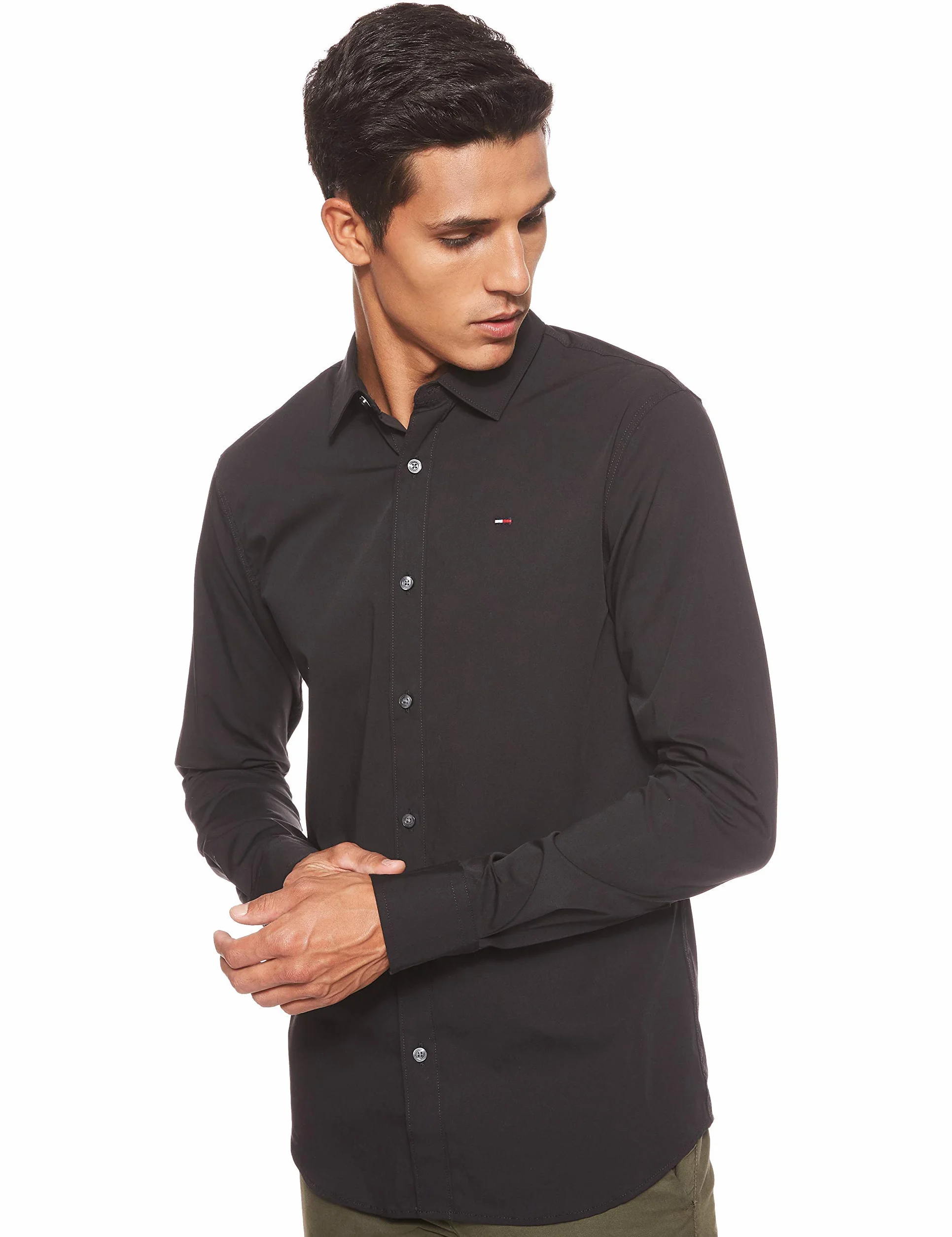 Tommy Jeans Original Stretch Koszula Tommy Black 078 XL